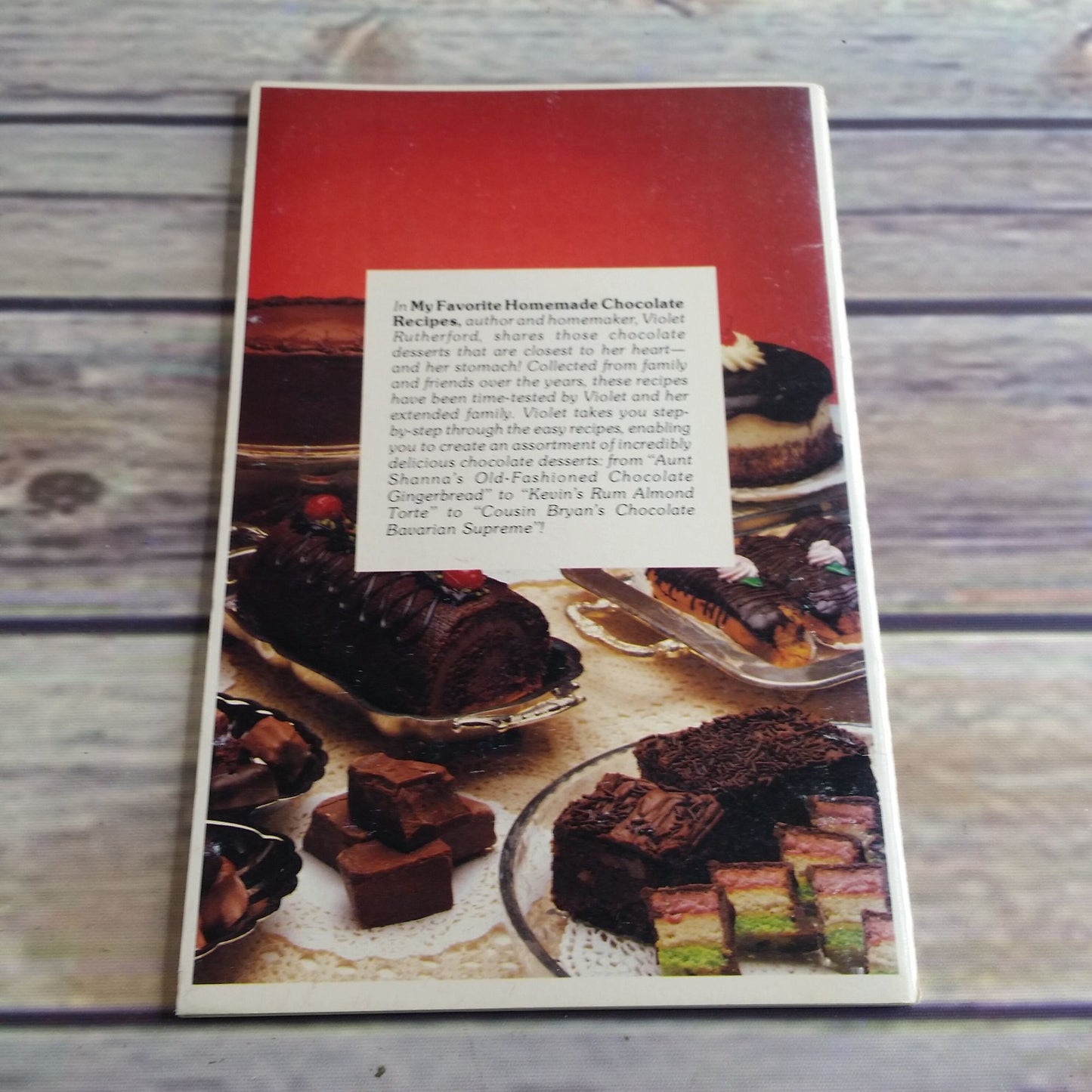 Vintage Cookbook My Favorite Homemade Chocolate Recipes 1988 Paperback Violet Rutherford Booklet Pamphlet