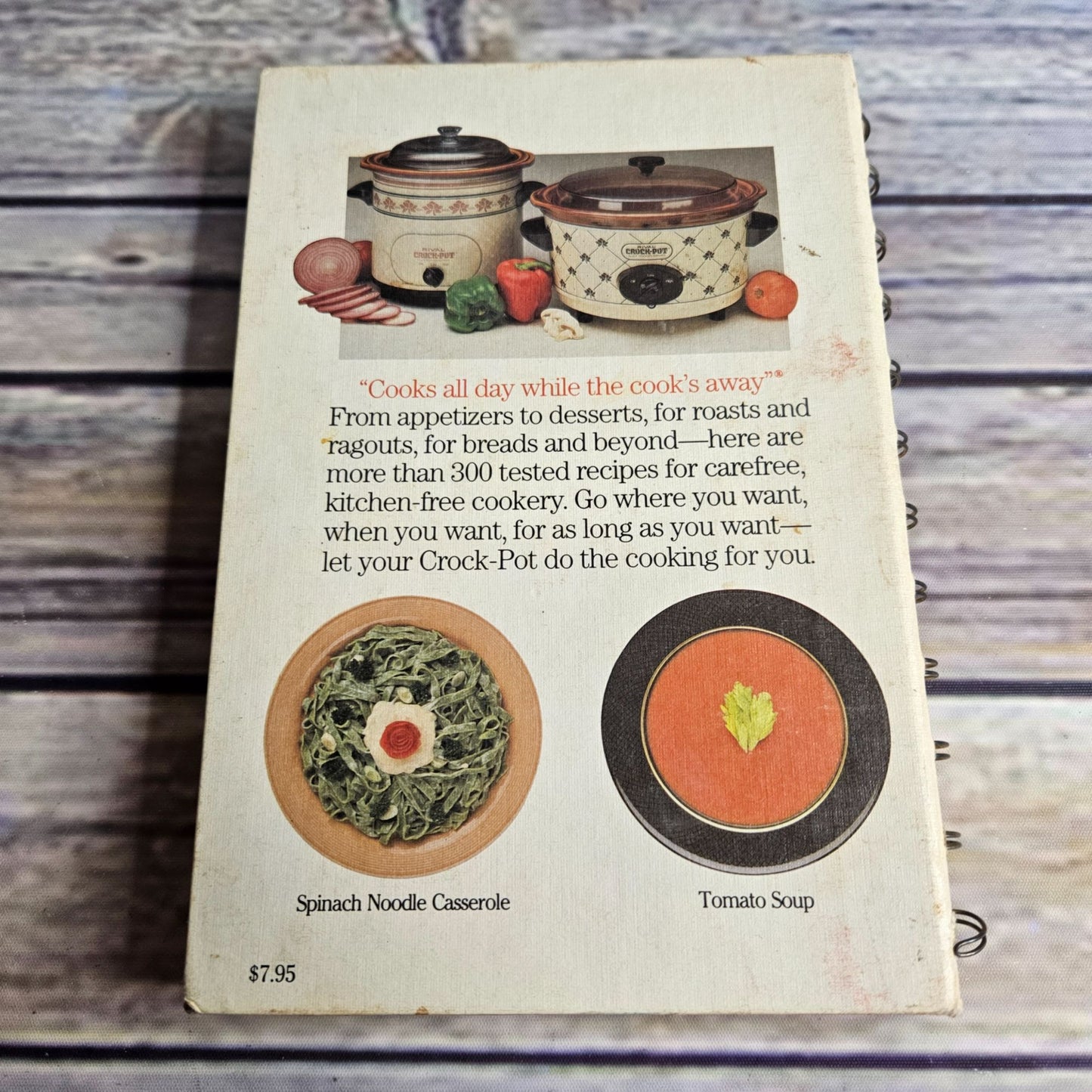 Rival Crock Pot Cookbook Slow Cooker Recipes 1975 Spiral Bound Hardcover