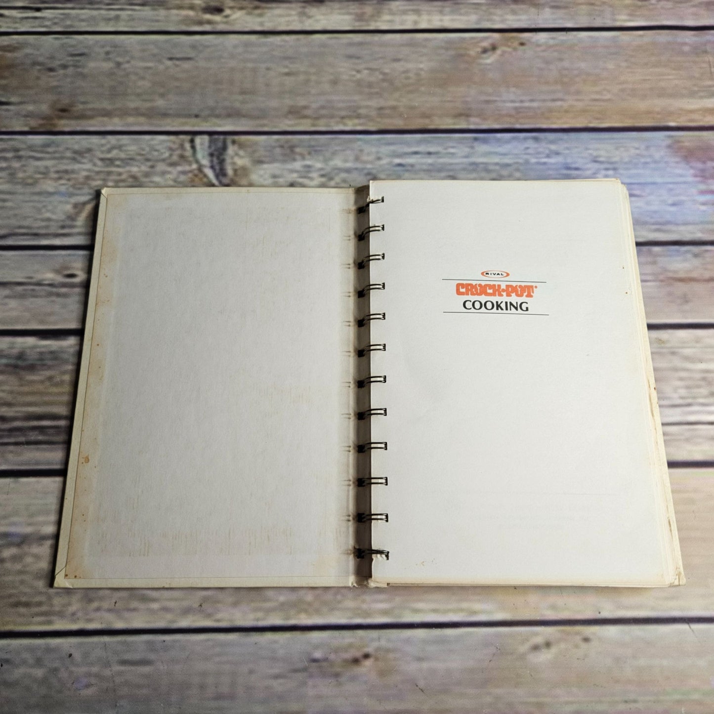Rival Crock Pot Cookbook Slow Cooker Recipes 1975 Spiral Bound Hardcover