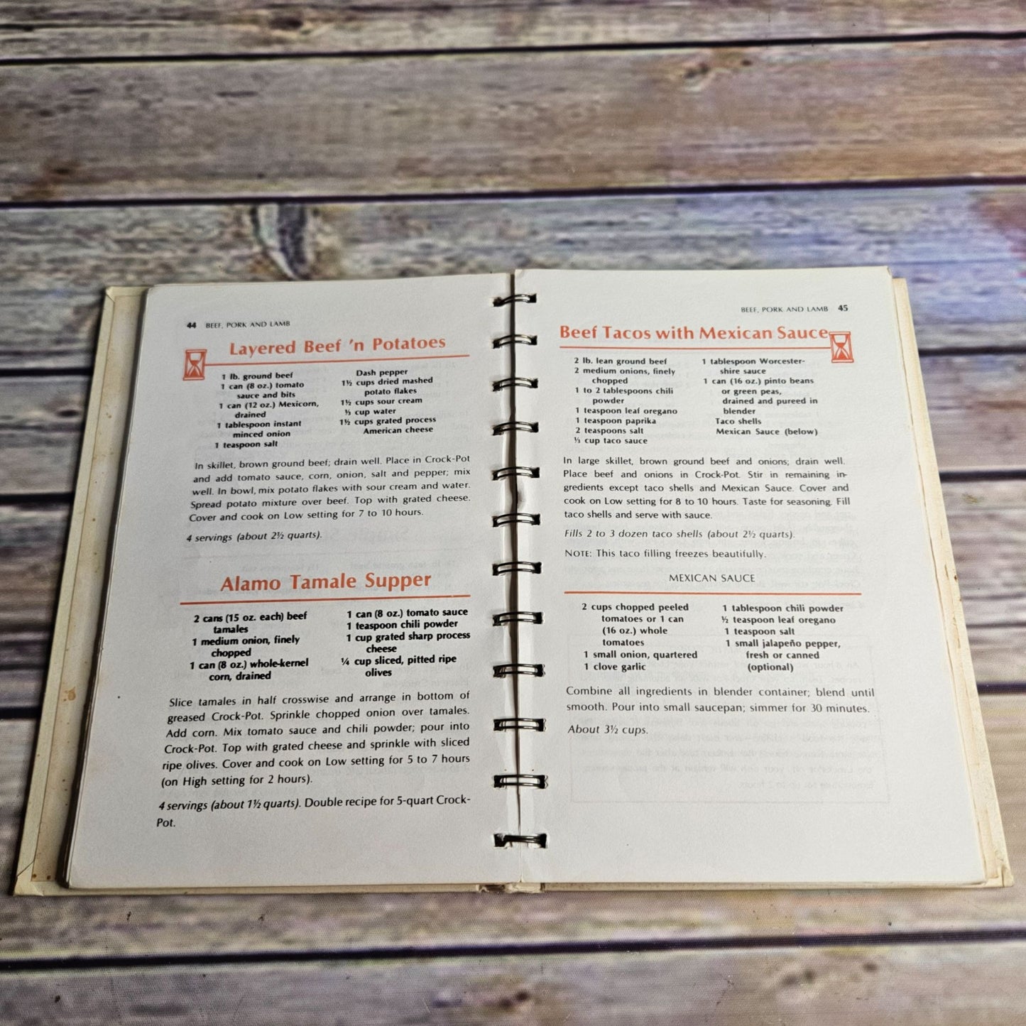 Rival Crock Pot Cookbook Slow Cooker Recipes 1975 Spiral Bound Hardcover