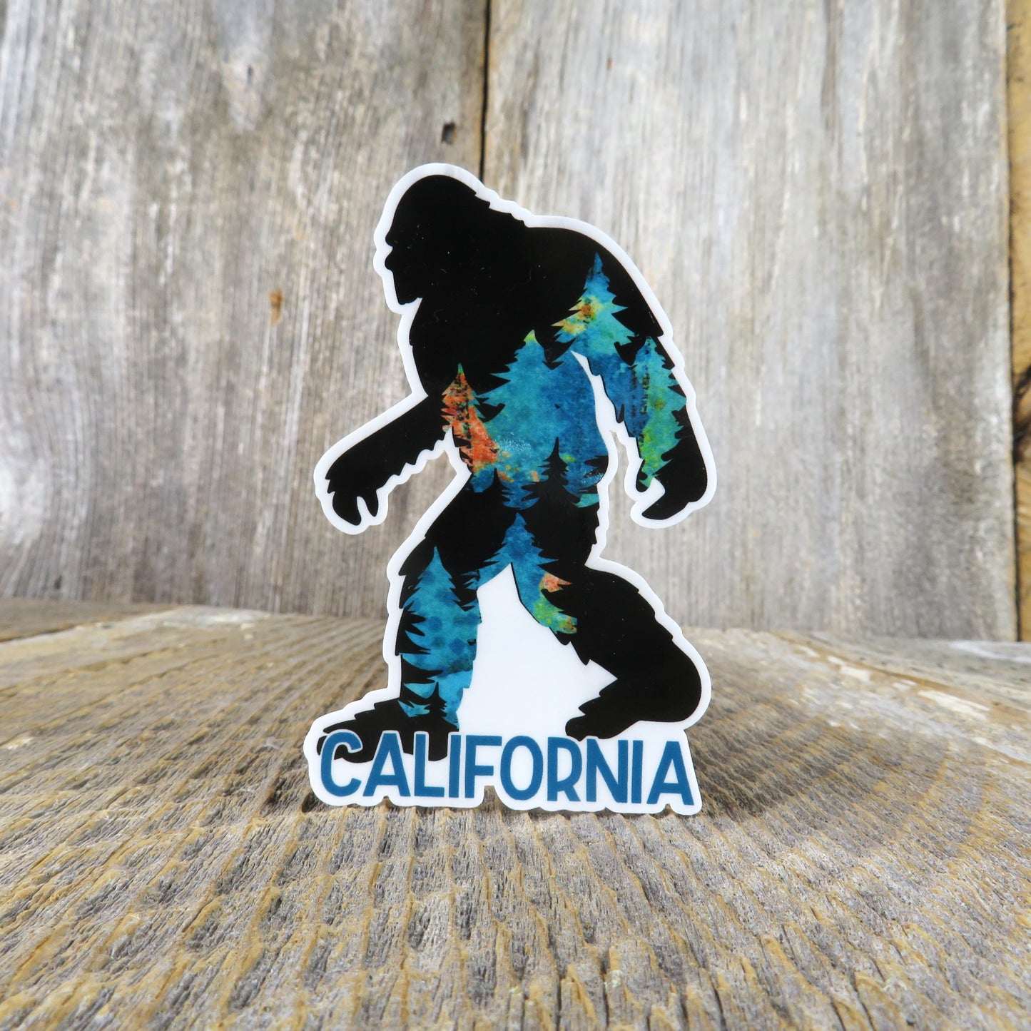 Bigfoot Silhouette California Sticker Redwood Souvenir