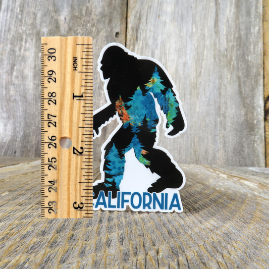 Bigfoot Silhouette California Sticker Redwood Souvenir