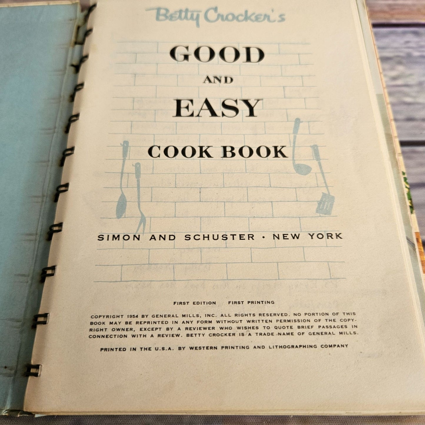 Vintage Betty Crocker Cook Book Good and Easy 1954 Recipes Spiral Bound Hardcover