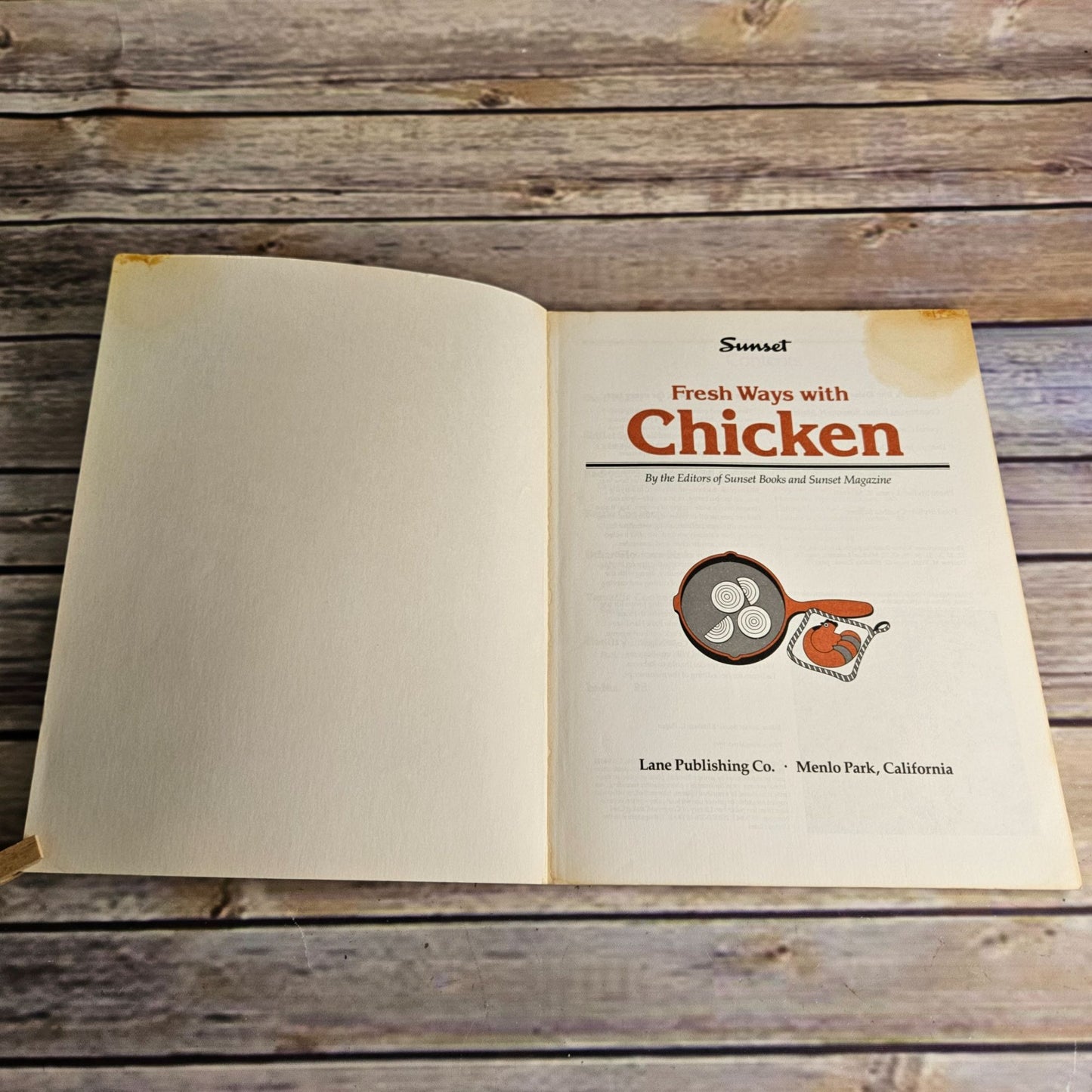 Vintage Cookbook Sunset Fresh Ways with Chicken Turkey Poultry 1990 Paperback Book Sunset Magazine