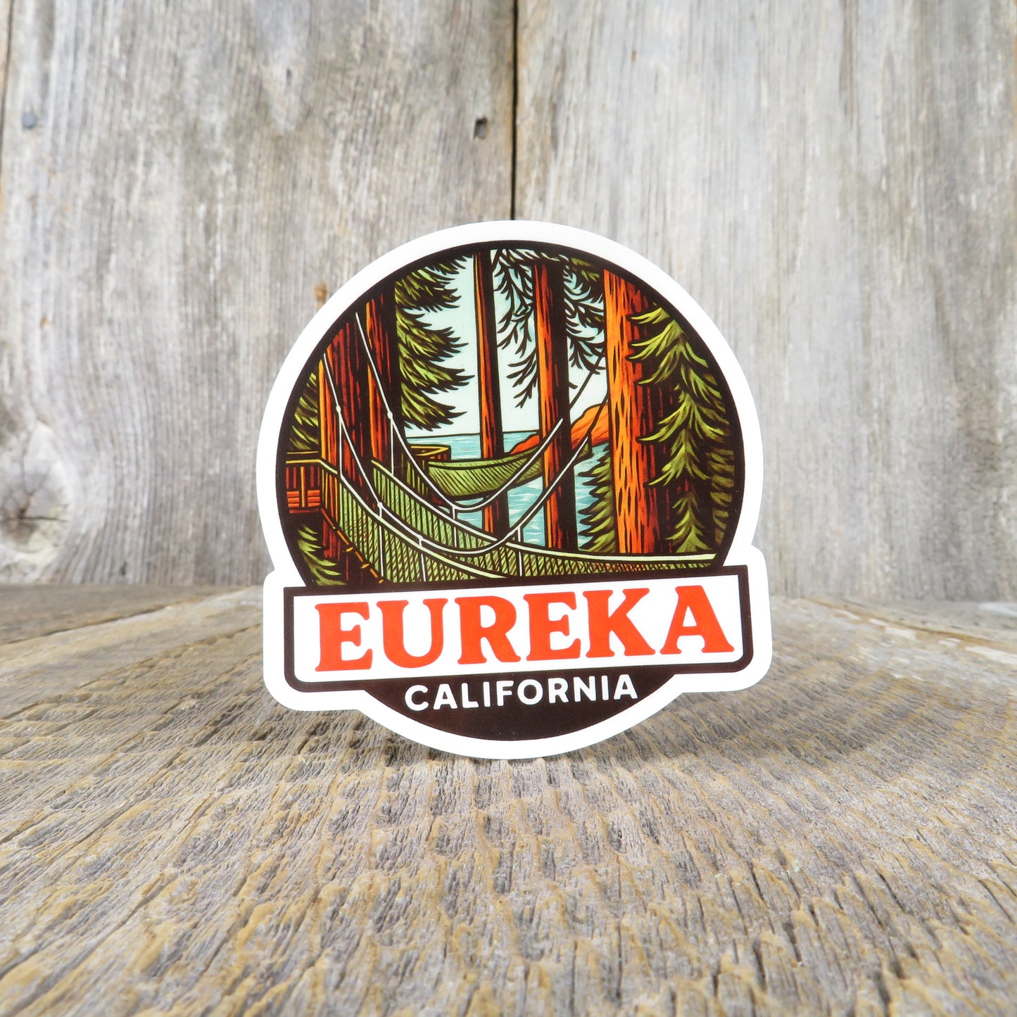 Eureka California Sky Walk Sticker Redwood Rope Trail Souvenir Zoo