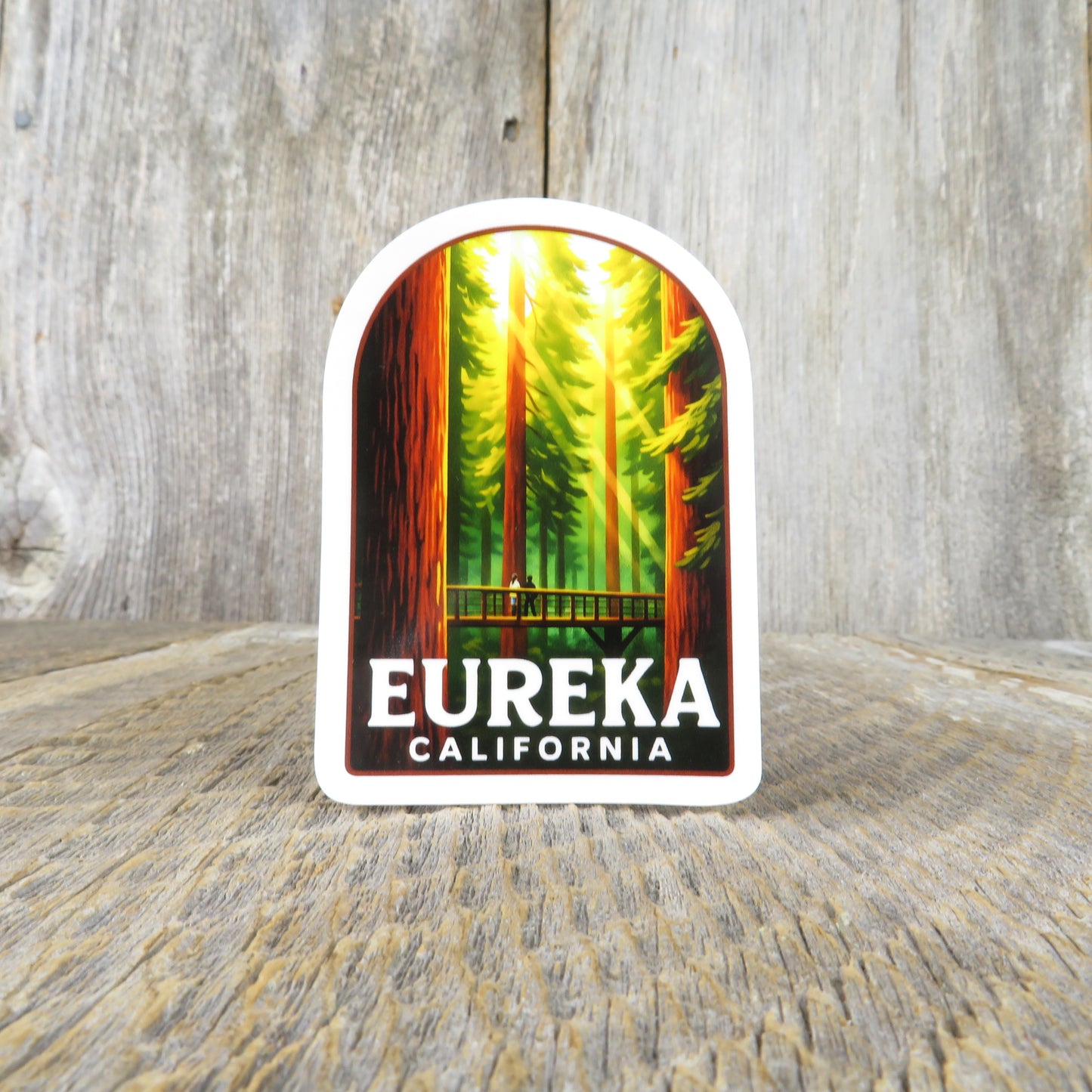 Sky Walk Eureka California Sticker Redwood Rope Trail Souvenir Zoo