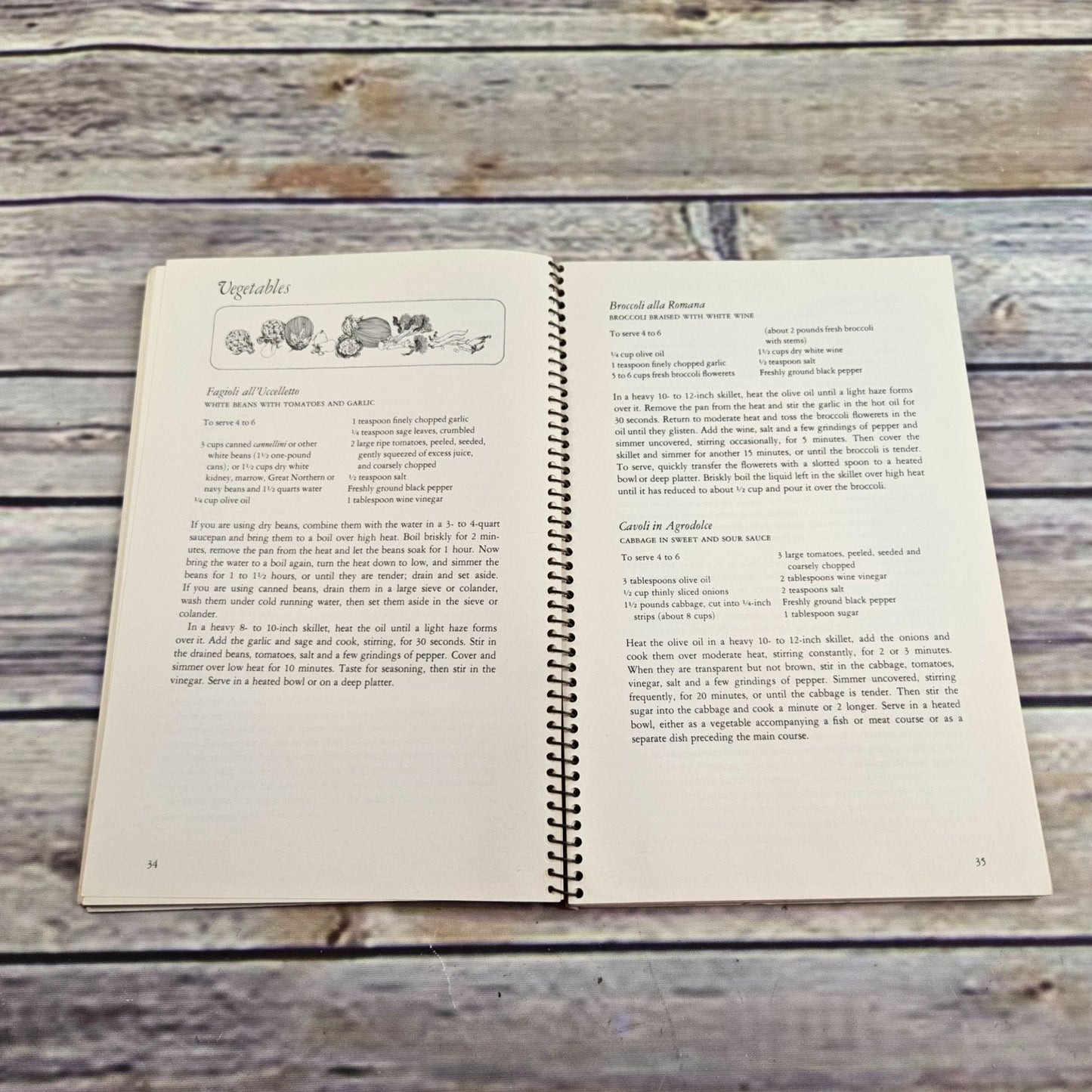 Vintage Cookbook Italian Cooking Recipes Time Life Books Foods of the World 1968 Spiral Bound The Cooking of Italy