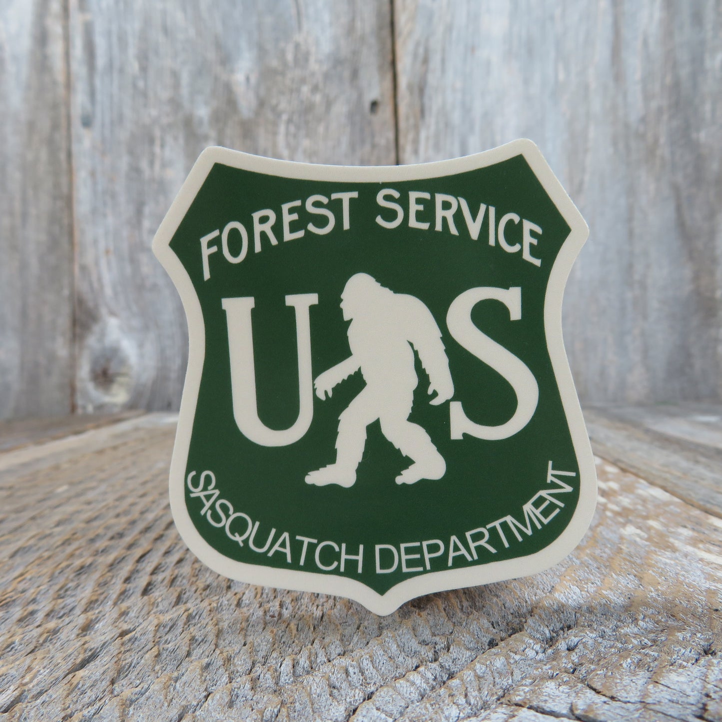 Park Service Bigfoot Sticker Sasquatch Department Badge Shape Sticker