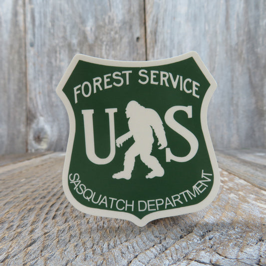 Park Service Bigfoot Sticker Sasquatch Department Badge Shape Sticker