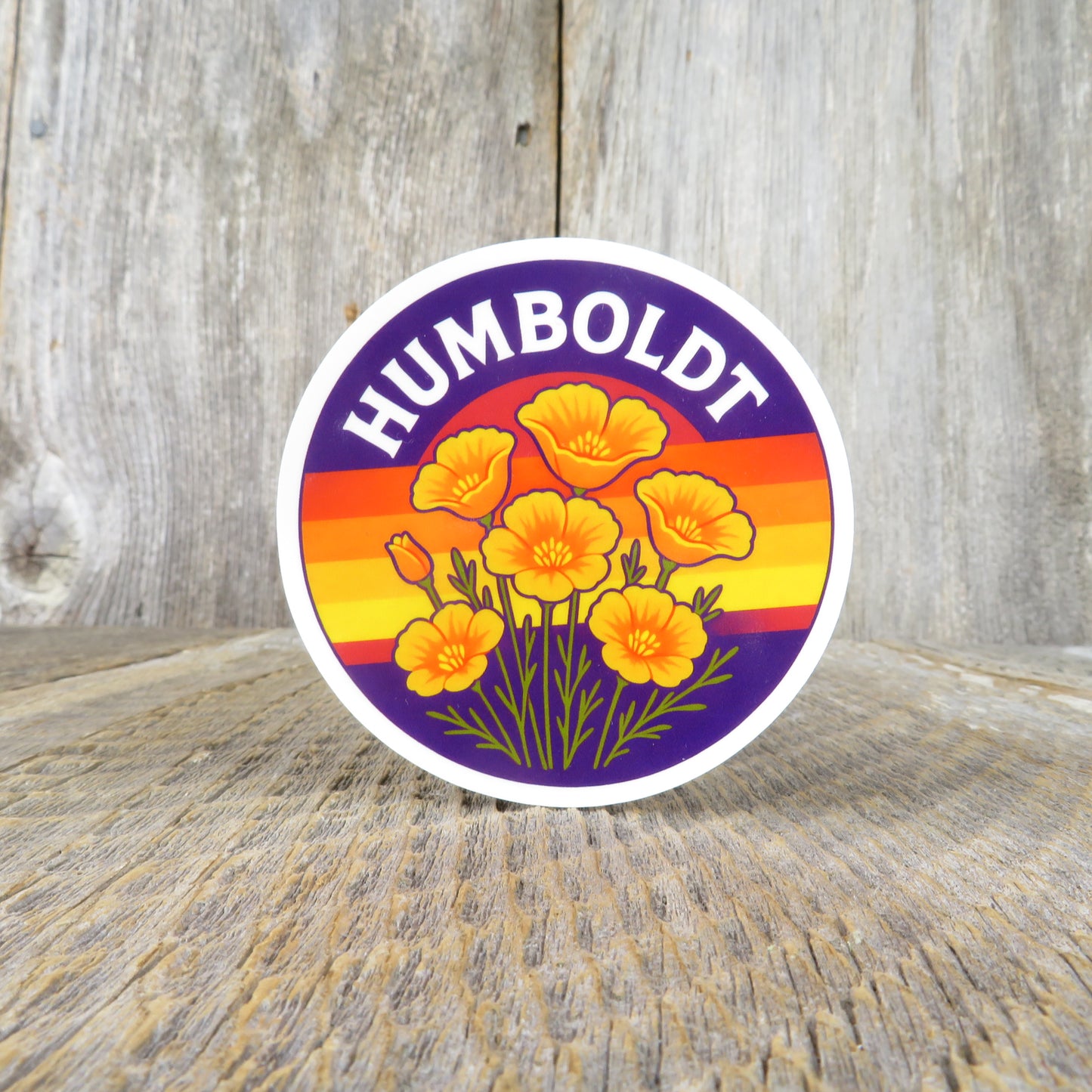 Humboldt County Poppy Sticker California Poppies State Flower Travel Souvenir