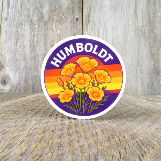 Humboldt County Poppy Sticker California Poppies State Flower Travel Souvenir