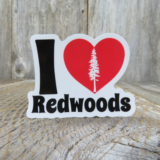 I Love Redwoods Sticker I Heart Redwoods California Souvenir Sticker
