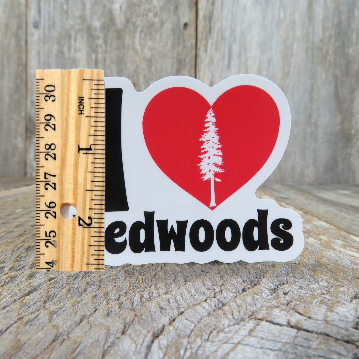 I Love Redwoods Sticker I Heart Redwoods California Souvenir Sticker