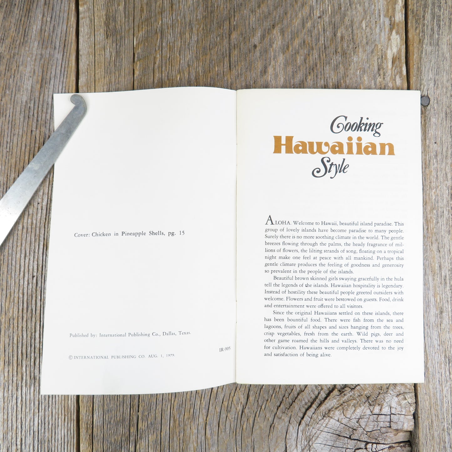 Cooking Hawaiian Style Vintage Cookbook Hawaii International Publishing August 1979