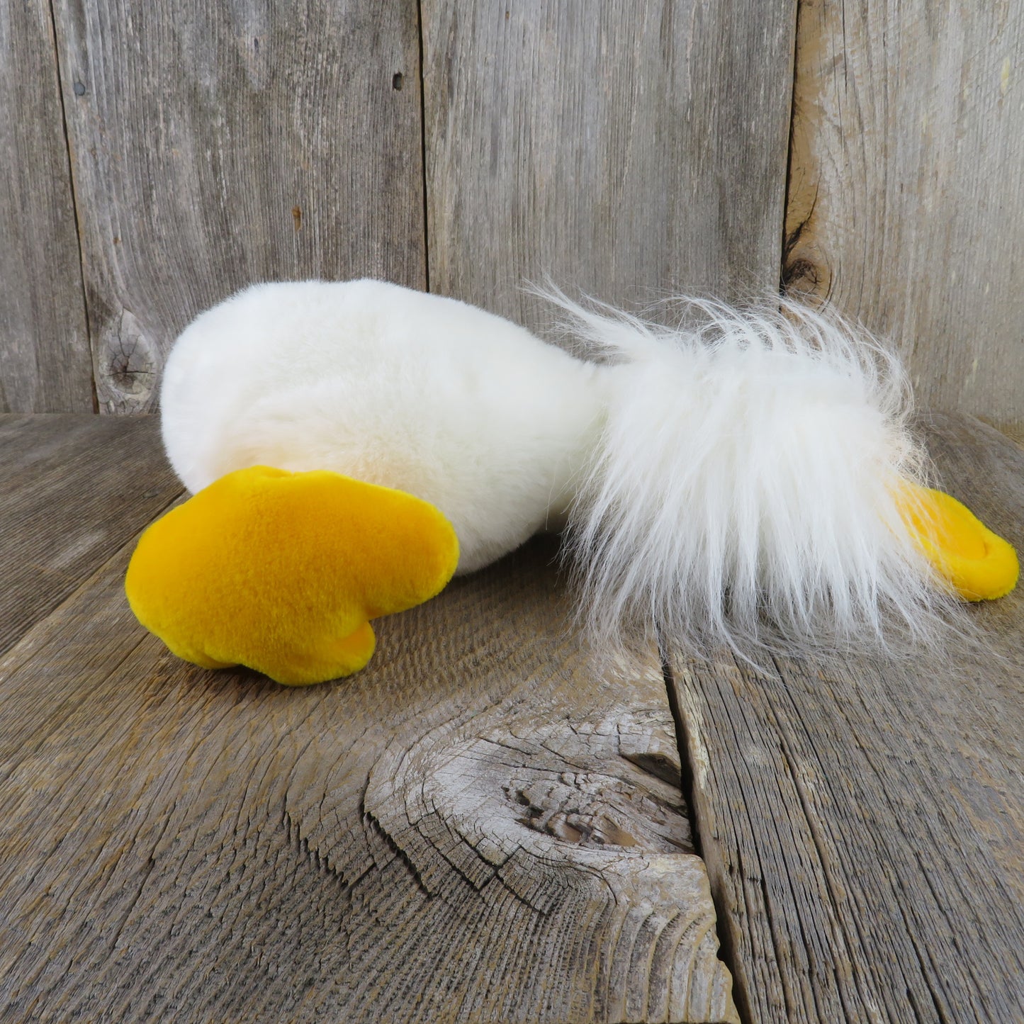 Vintage Ganzbros White Duck Plush Floppy Lying Bird Stuffed Animal Easter Heritage Collection 1989