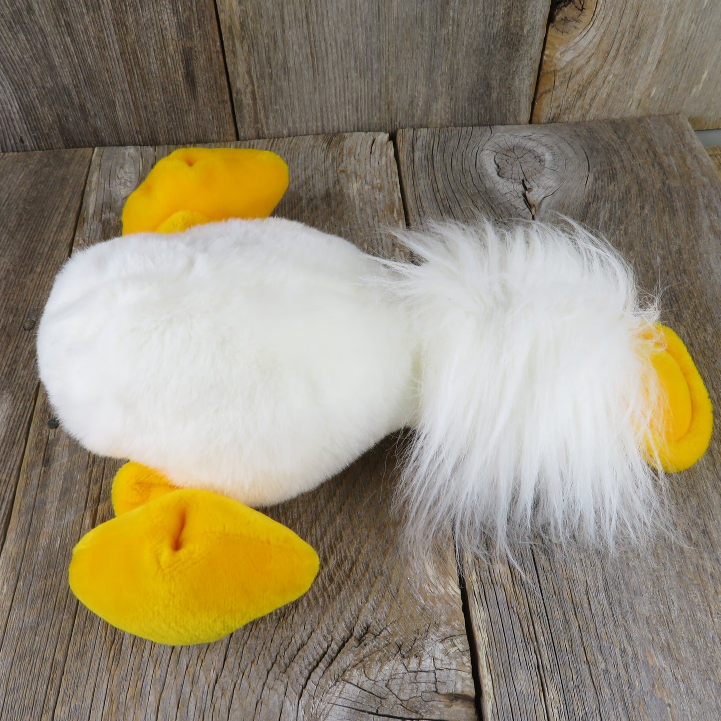 Vintage Ganzbros White Duck Plush Floppy Lying Bird Stuffed Animal Easter Heritage Collection 1989