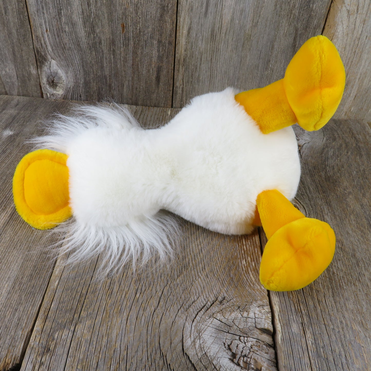 Vintage Ganzbros White Duck Plush Floppy Lying Bird Stuffed Animal Easter Heritage Collection 1989