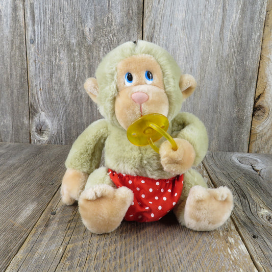 Vintage Gorilla with Pacifier Chee Chee Plush Monkey Russ Berrie Stuffed Animal
