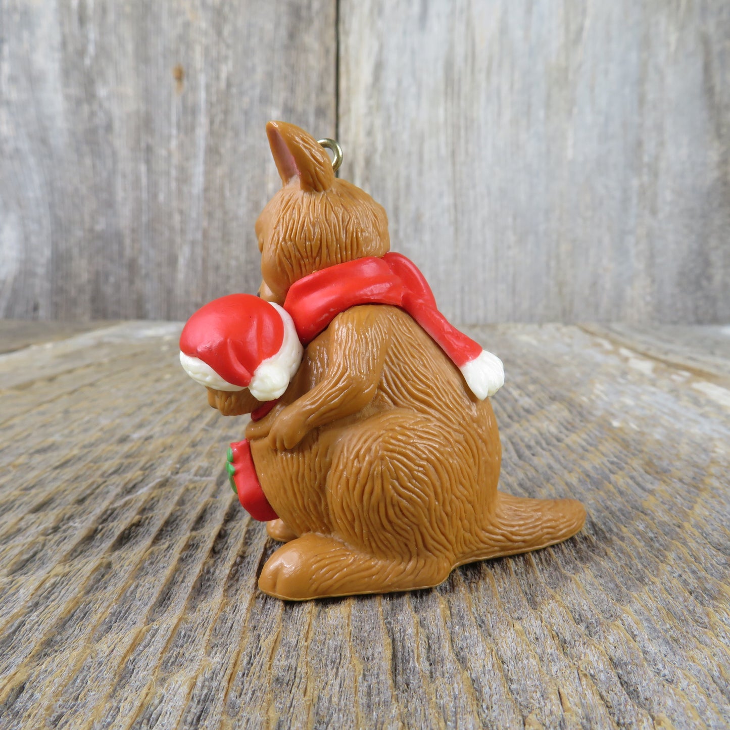 Vintage Kangaroo Mom and Baby Christmas Ornament By Avon