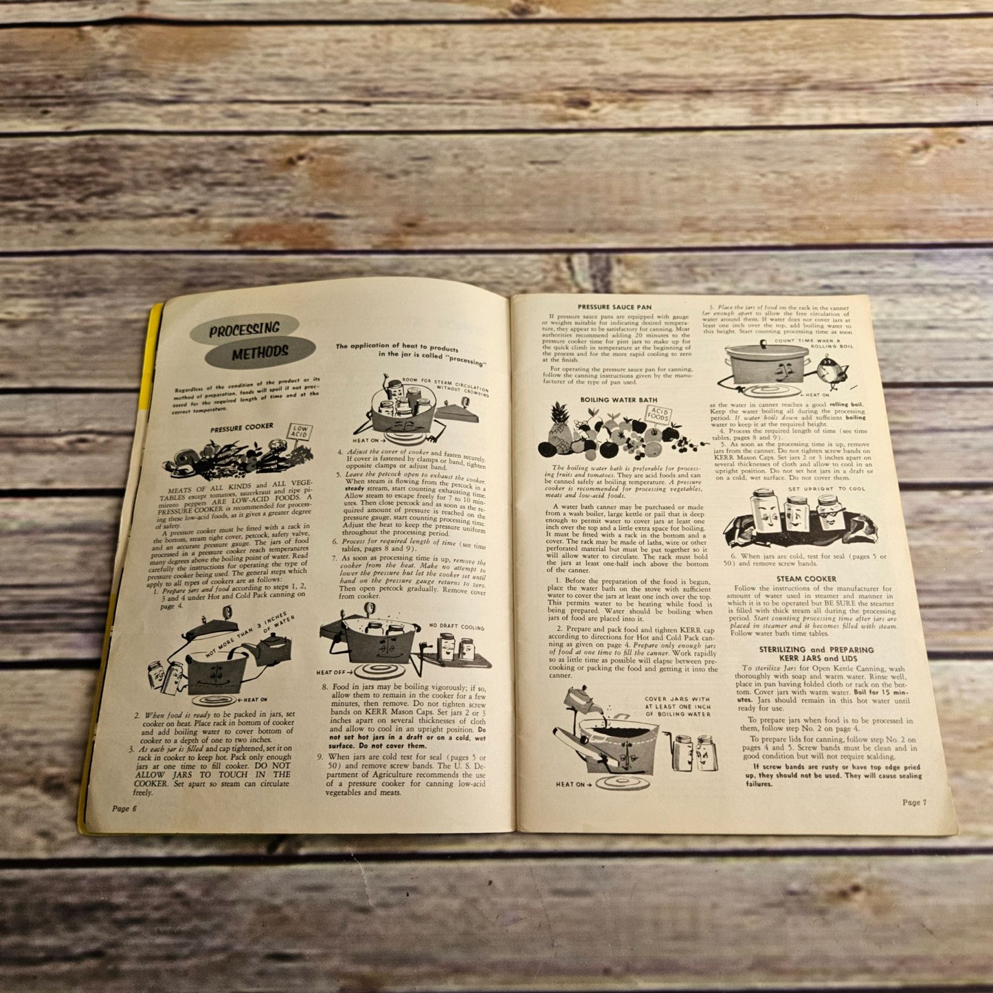 Vintage Kerr Home Canning and Freezing Book Cookbook Recipes 1958 Booklet Food Preservation Promo Ads Advertising