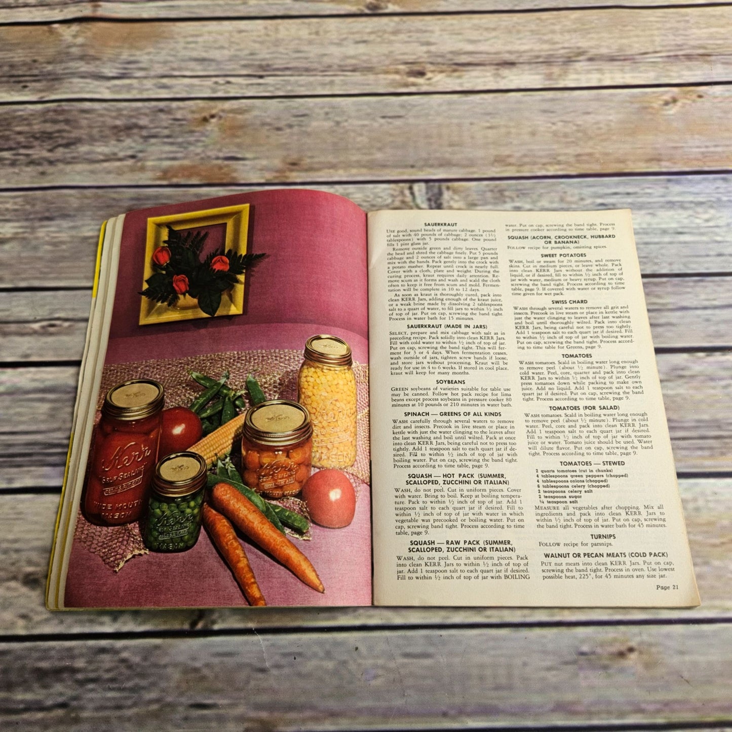 Vintage Kerr Home Canning and Freezing Book Cookbook Recipes 1958 Booklet Food Preservation Promo Ads Advertising