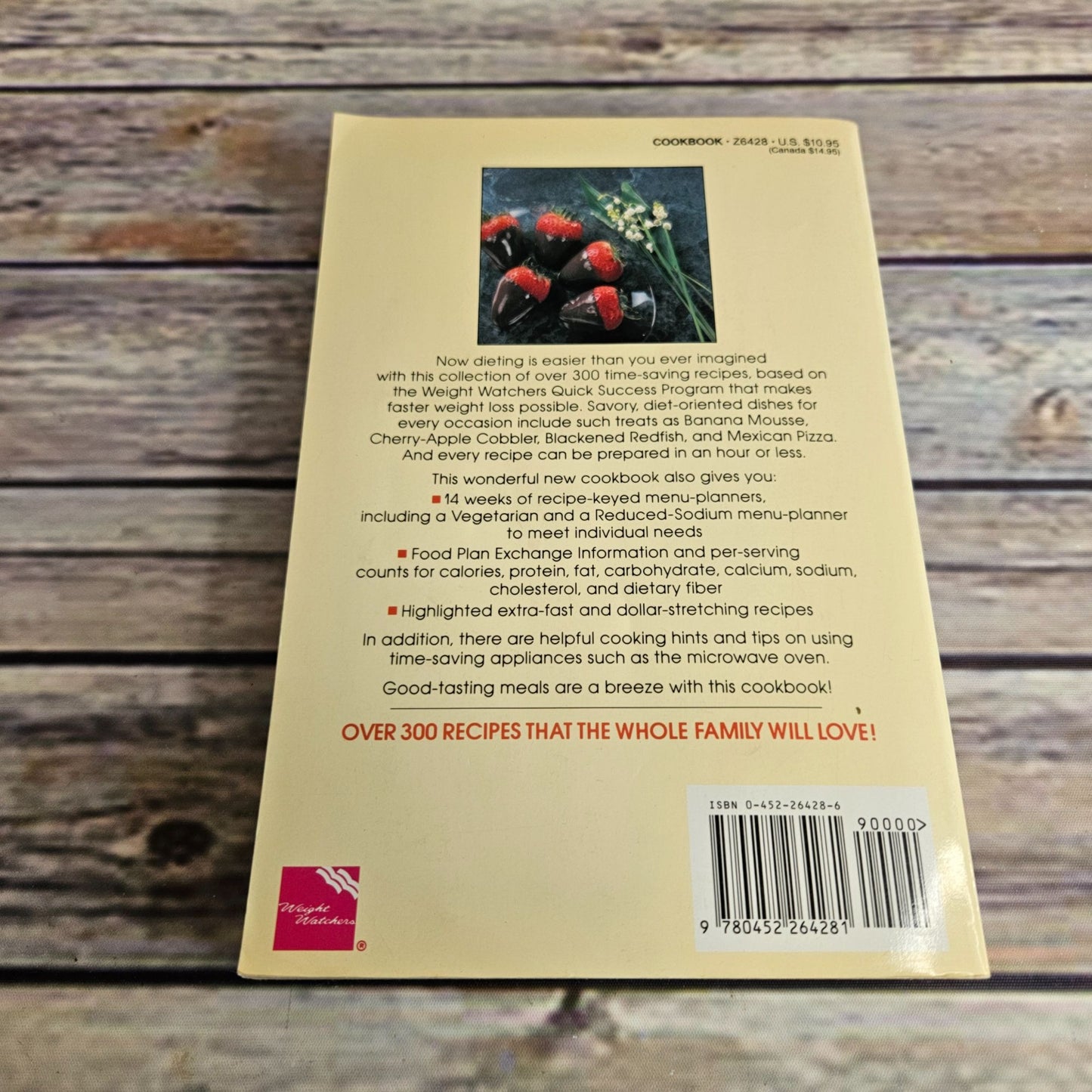Vintage Cookbook Weight Watchers Quick Success Program 1990 Paperback  Jean Nidetch First Printing