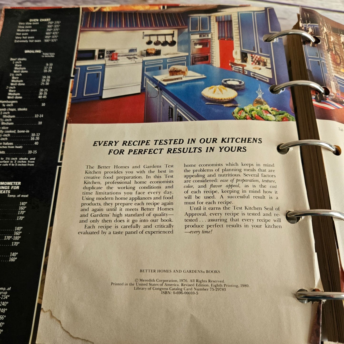 Vintage Better Homes and Gardens New Cookbook Recipes 5 Ring Binder Hardcover 1970s