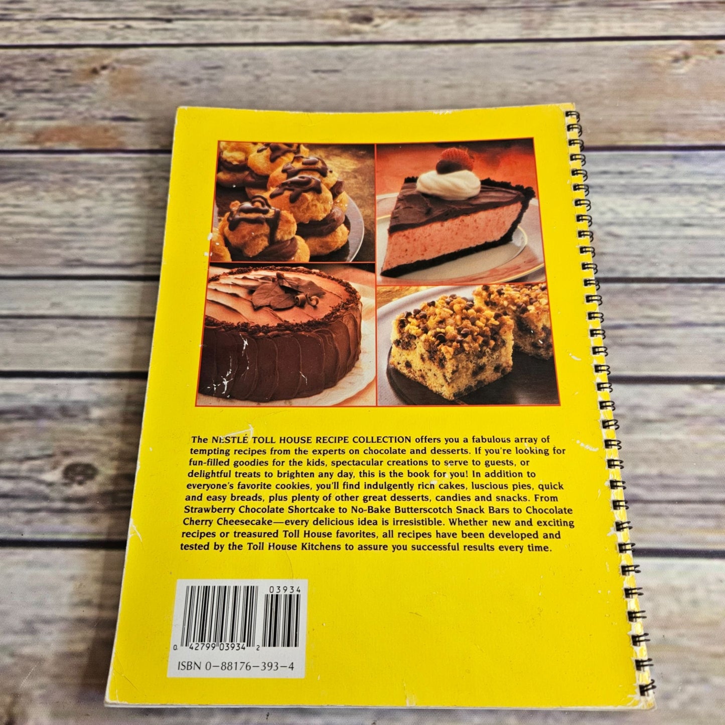 Vintage Cookbook Nestle Recipe Collection Toll House 1987 Cookies Pies Cakes Spiral Bound Paperback