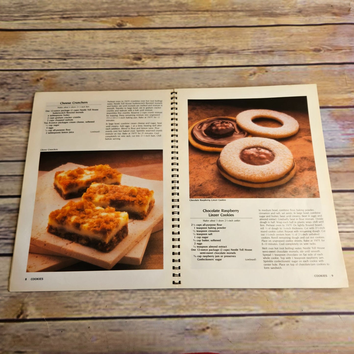 Vintage Cookbook Nestle Recipe Collection Toll House 1987 Cookies Pies Cakes Spiral Bound Paperback