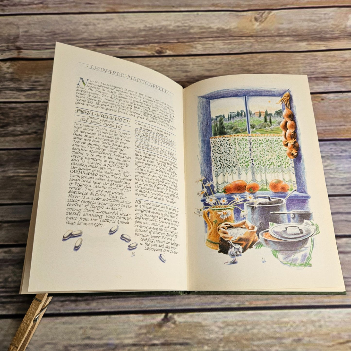 Vintage Italian Cooking Cookbook A Taste of Tuscany Leslie Forbes 1985 Hardcover Recipes NO Dust Jacket - At Grandma's Table