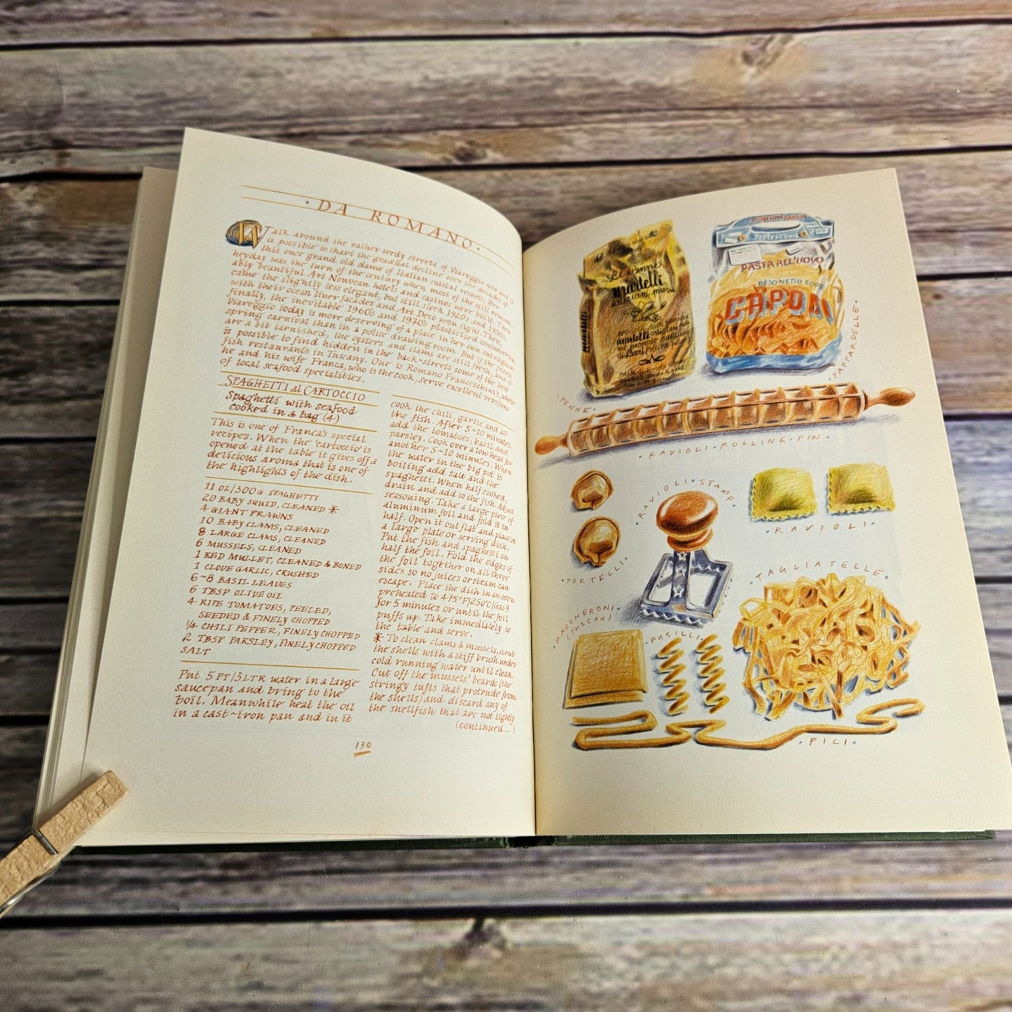 Vintage Italian Cooking Cookbook A Taste of Tuscany Leslie Forbes 1985 Hardcover Recipes NO Dust Jacket - At Grandma's Table