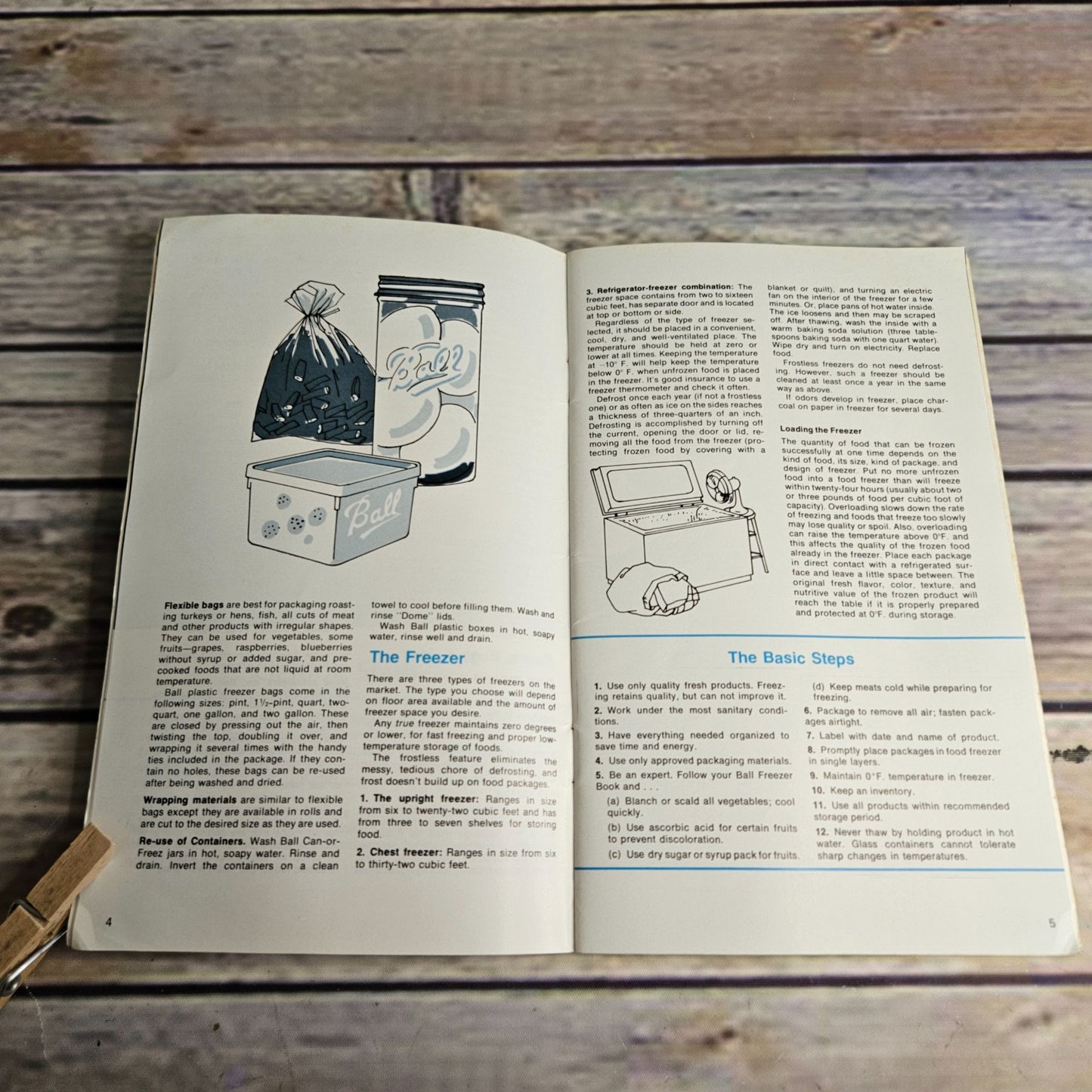 Vintage Cookbook Ball Jar Freezer Book Instructions Recipes Paperback Booklet 1976 1970s