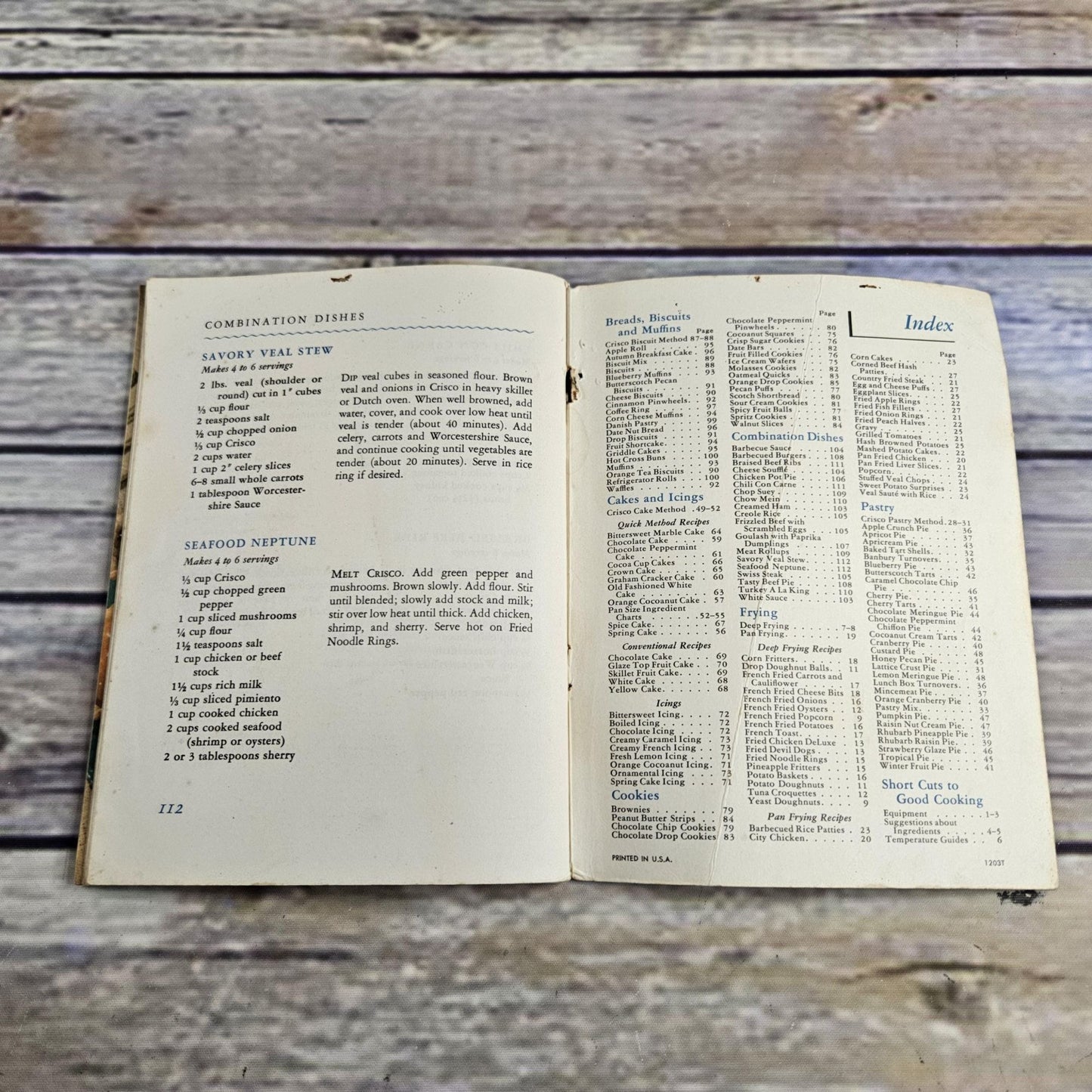 Vintage Cookbook Crisco Promo New Recipes for Good Eating 1949 Procter Gamble Paperback Booklet