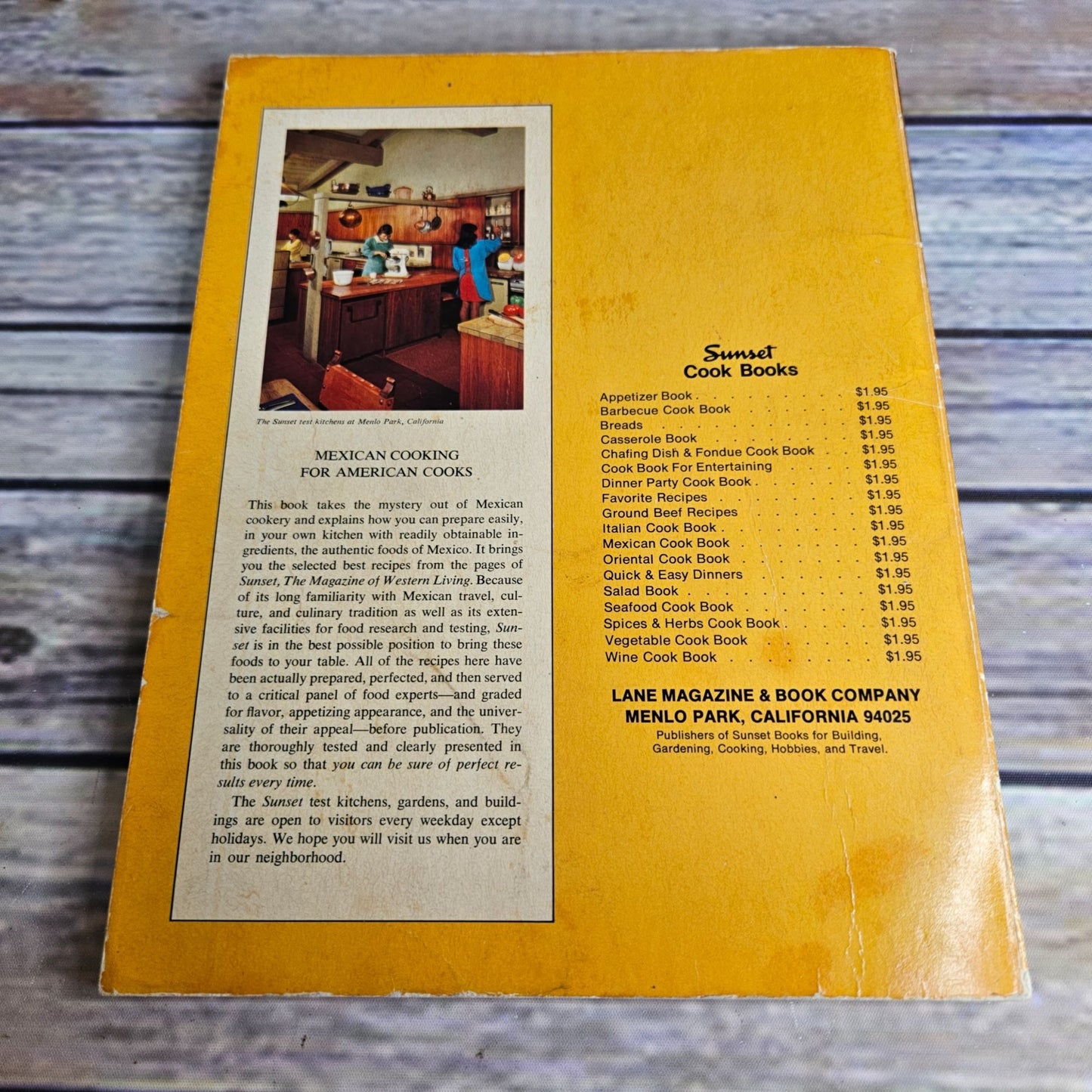 Vintage Cookbook Sunset Mexican Cook Book Tortillas Tamales Soups Salads Vegetables Rice 1974 Paperback