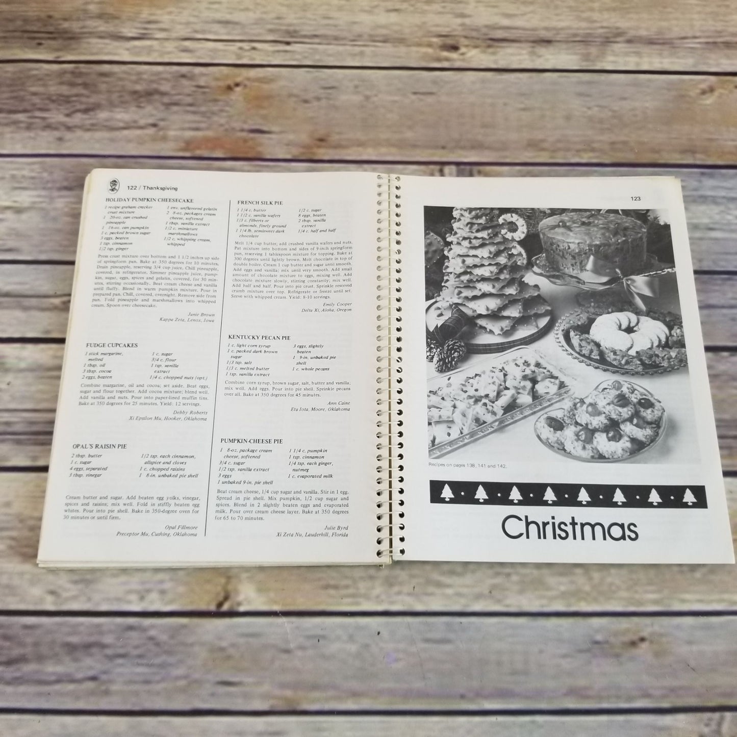 Vintage Sorority Cookbook Beta Sigma Phi Holiday Recipes 1984 12 Months of Festive Recipes 1100 Recipes Spiral Bound