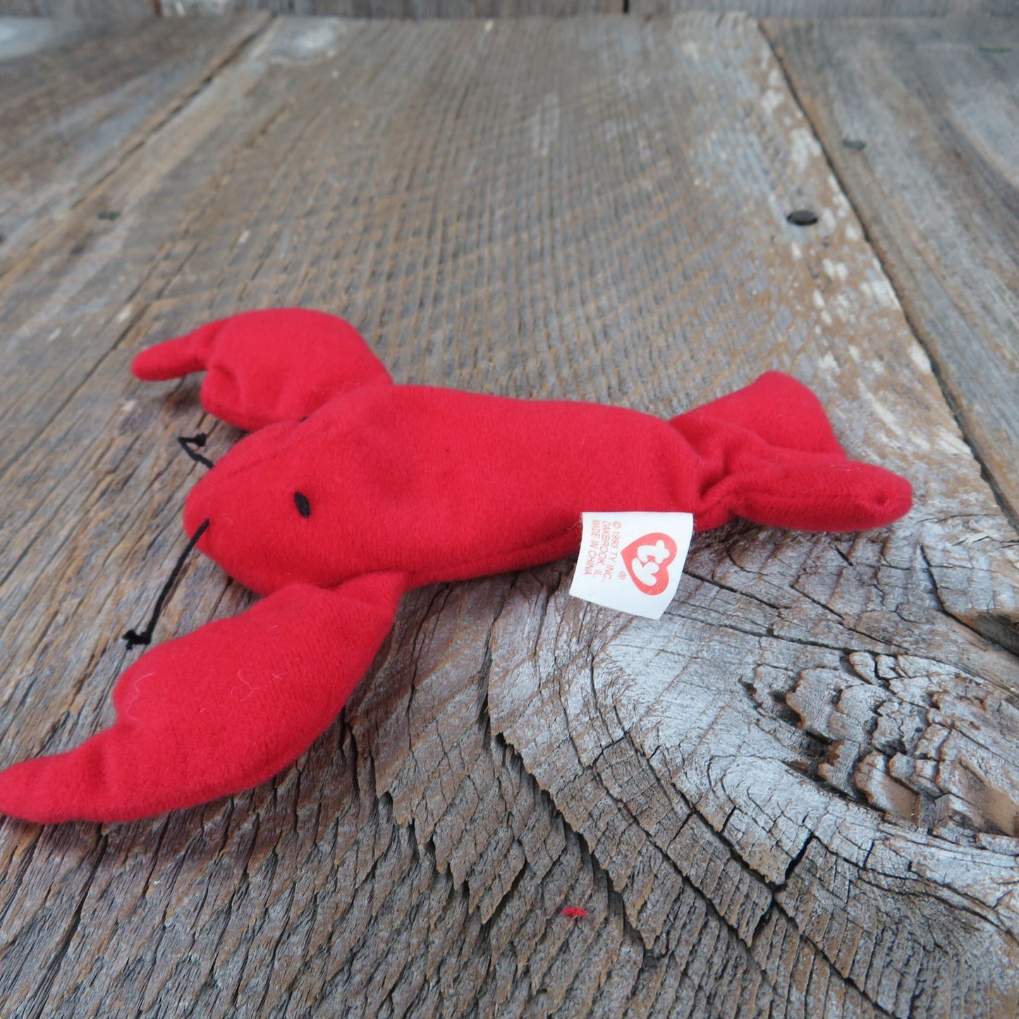 Vintage Lobster Plush Pinchers Ty Teenie Beanie Babies Red 1993 Stuffed Animal