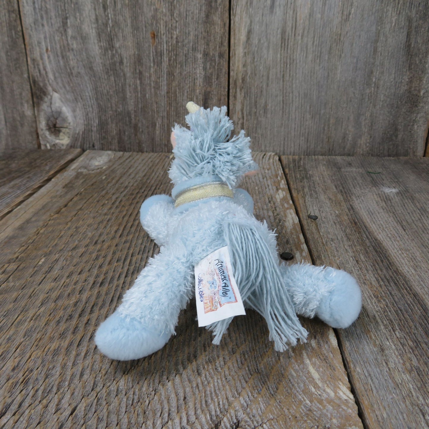 Unicorn Plush Blue Collar String Mane and Tail Animal Alley Stuffed Animal 2000