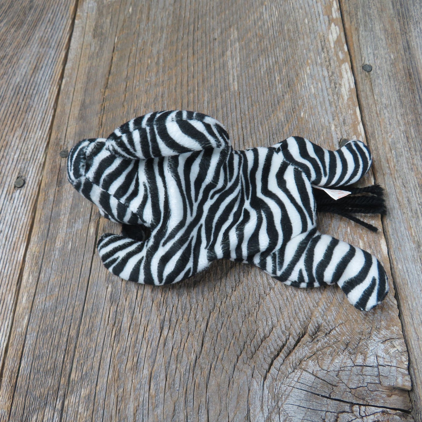 Zebra Plush Beanie Baby Ziggy Ty Bean Bag Stuffed Animal Black and White 1995