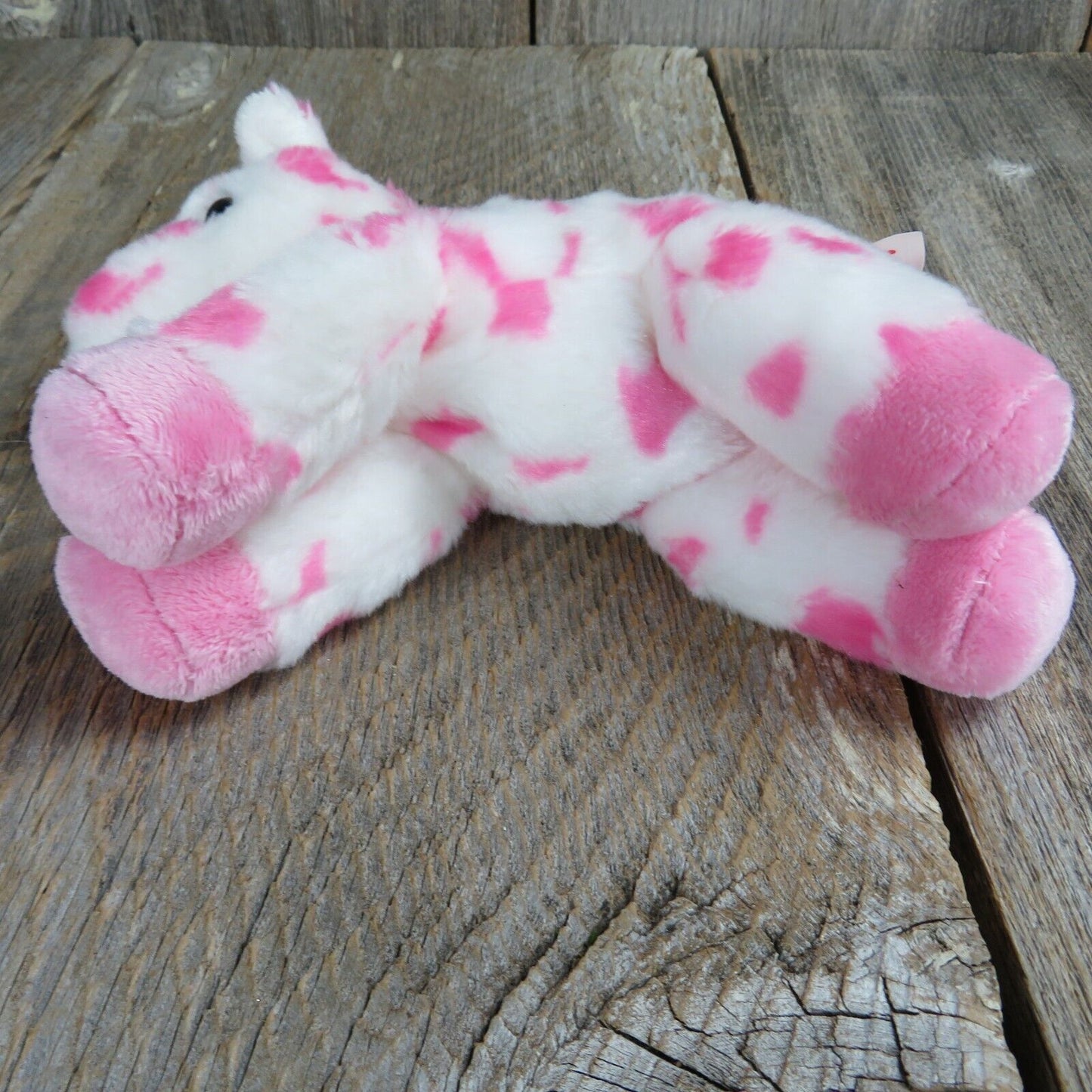 Aurora World Plush Mini Flopsie LADY  Pink White Spotted Horse Stuffed Animal