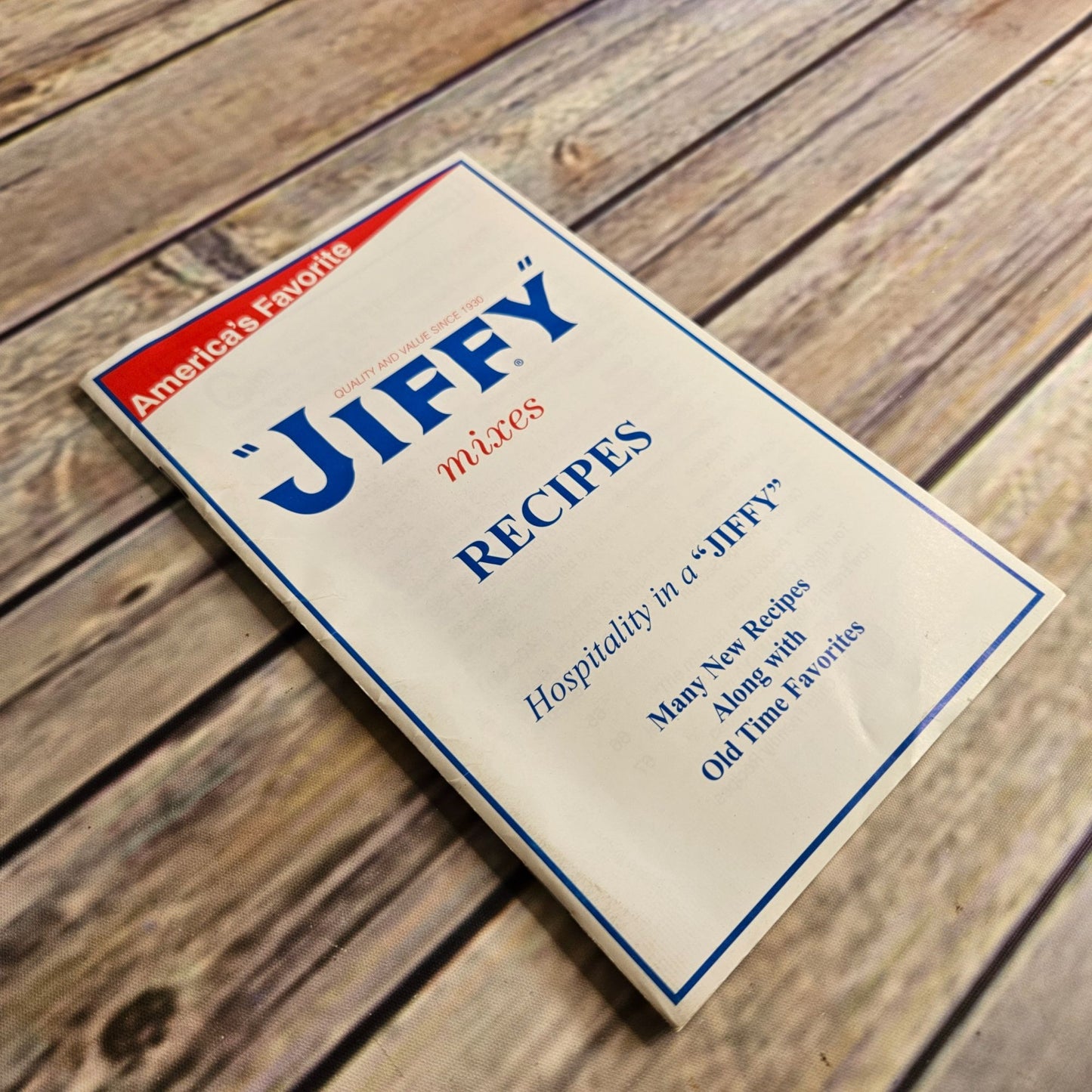 Vintage Cook Book Jiffy Mixes Recipes Promo 1990s Americas Favorite Paperback Booklet