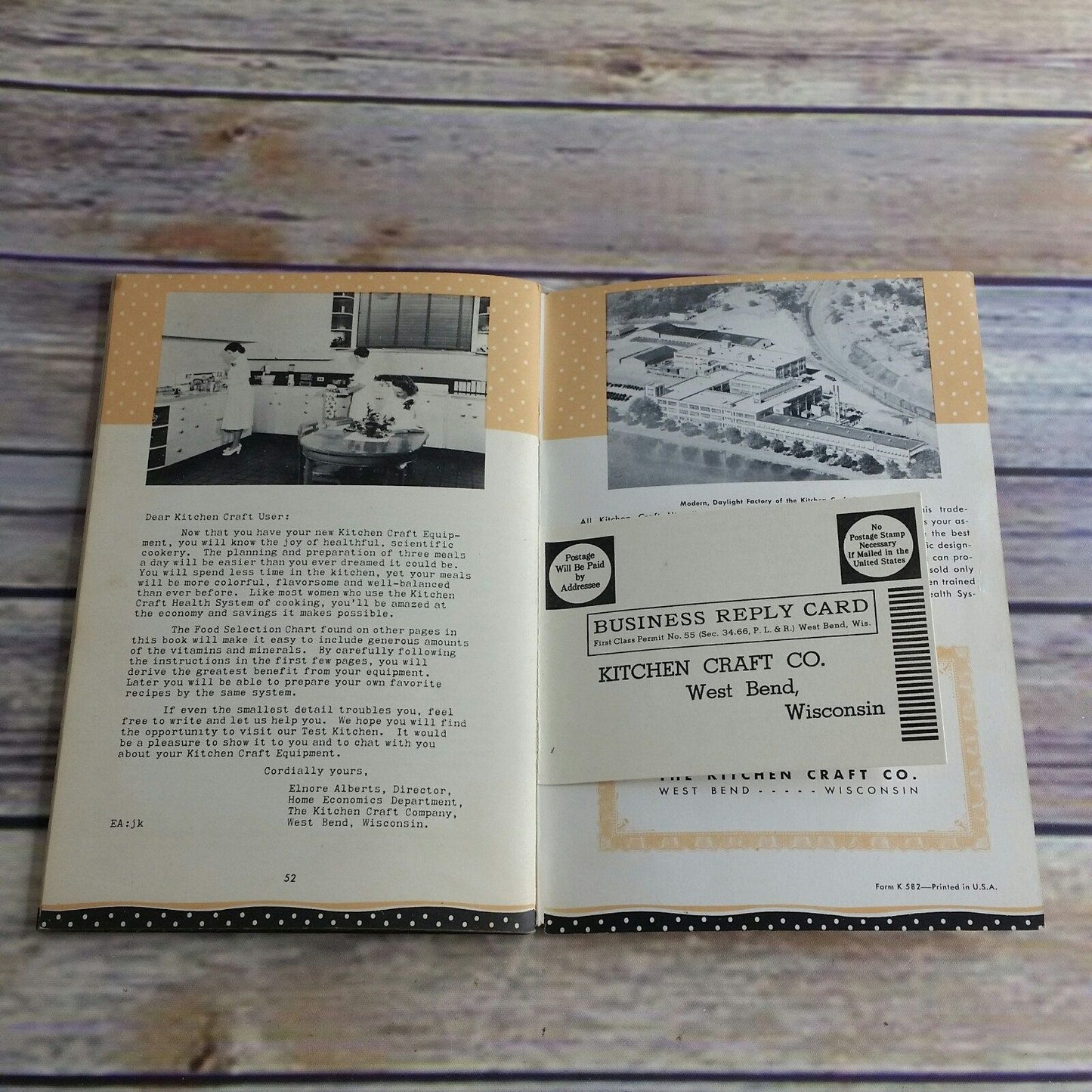 Vintage Cookbook Kitchen Craft Cookware Cooking Recipes Promo 1950 Manual Directions Paperback Booklet