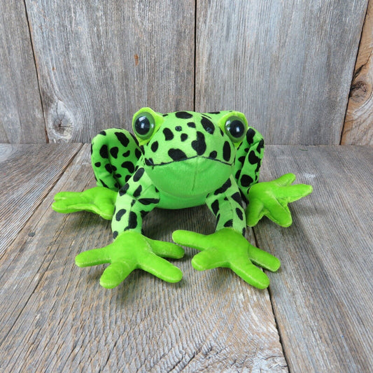 Green Spotted Poison Arrow Frog Plush Fiesta Toys Realistic Stuffed Animal