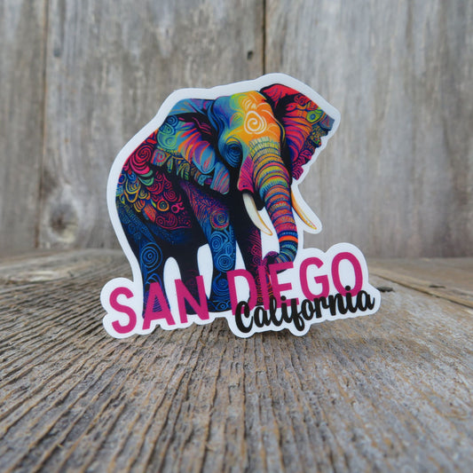 San Diego Zoo Elephant Sticker California Full Color Travel Souvenir