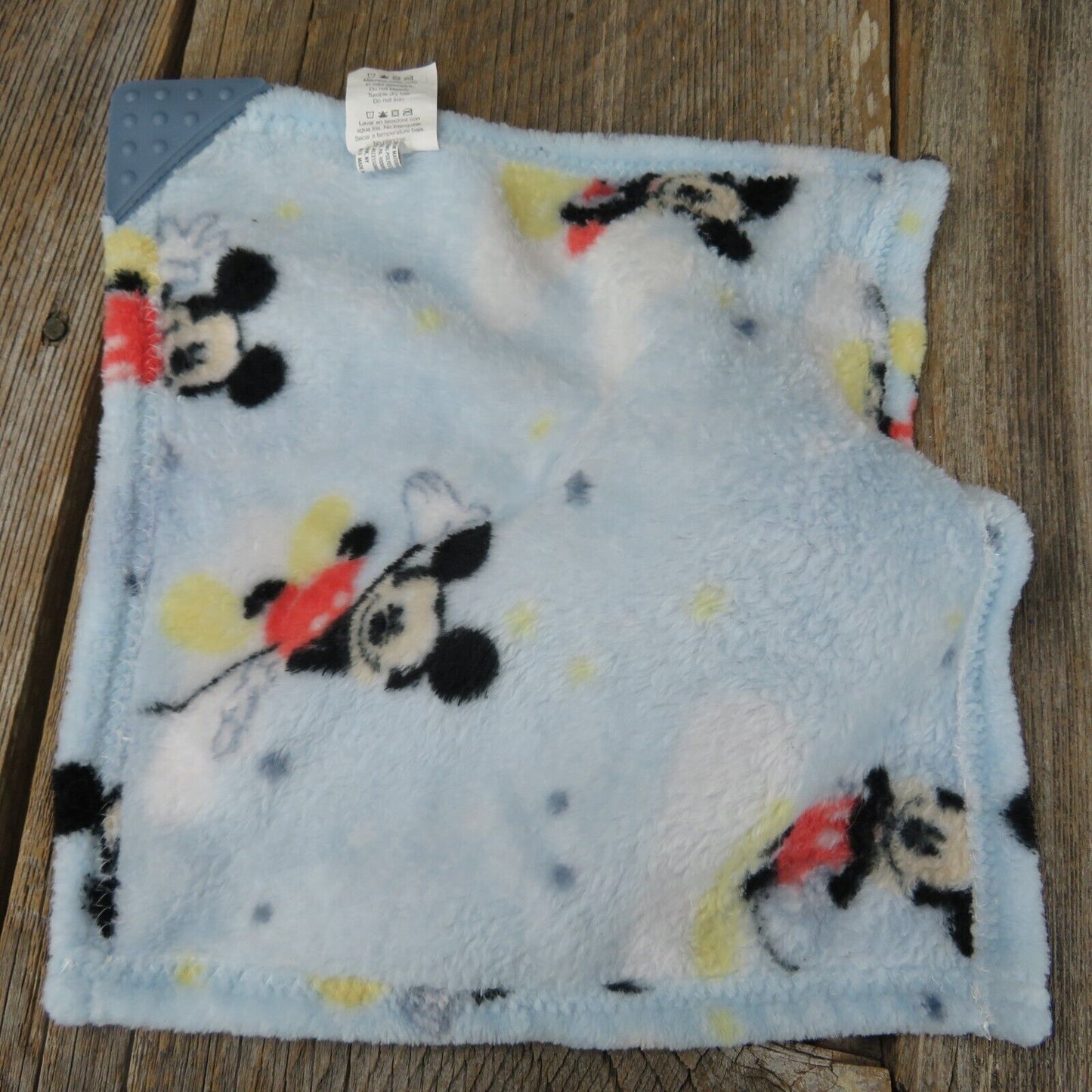Disney Baby Mickey Mouse Plush Blue Fleece Security Blanket Lovey Lovie Stuffed