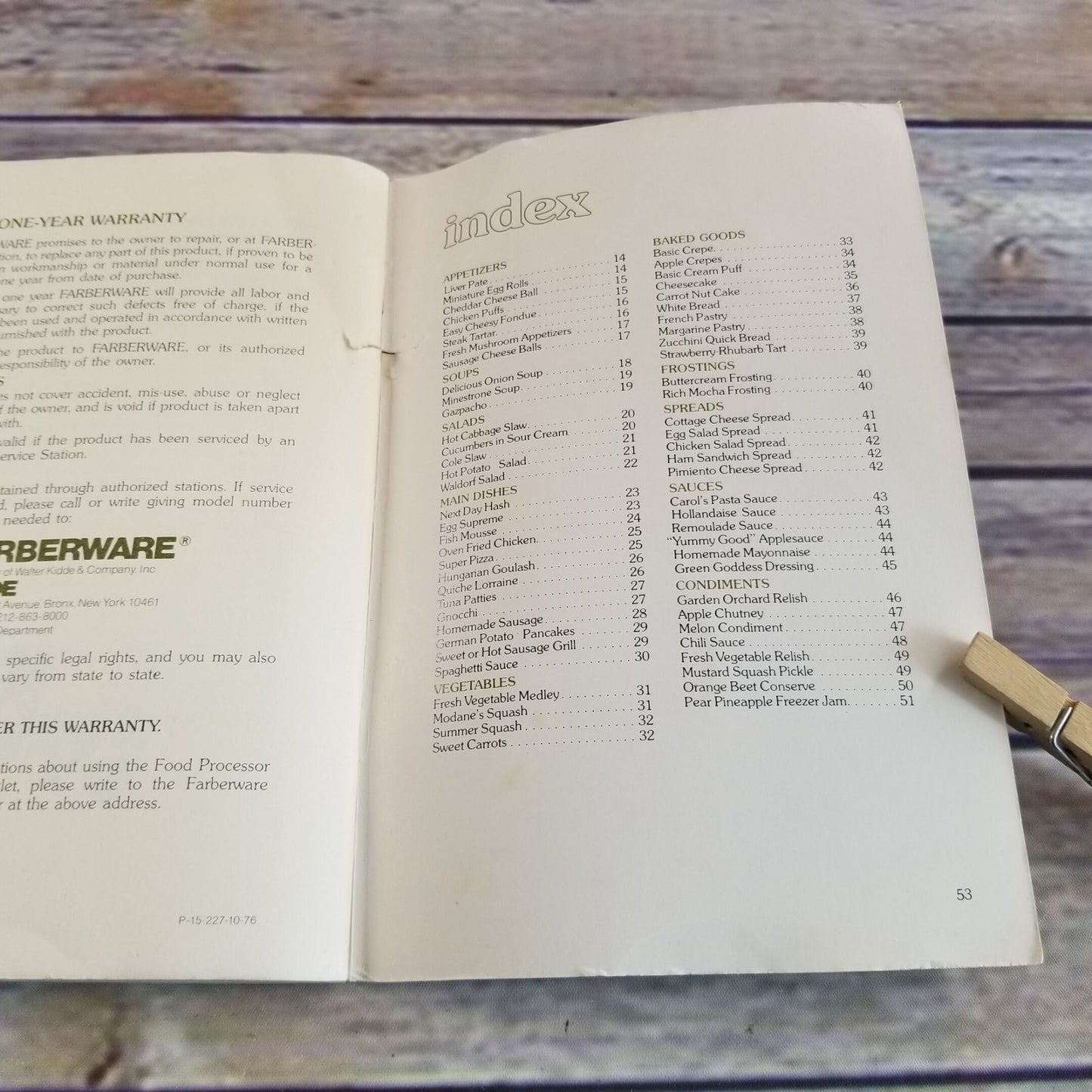 Vintage Cookbook Farberware Food Processor Use and Recipe Guide No. 286 1976 Paperback Booklet Manual