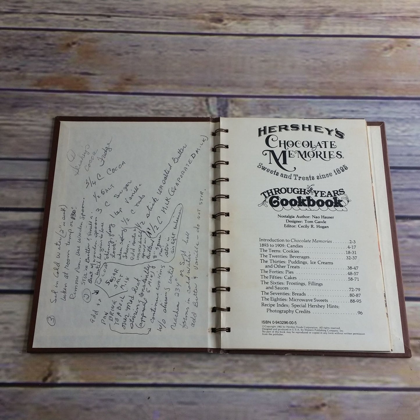 Vintage Cookbook Hersheys Chocolate Memories 1982 Hardcover Sweets and Treats Through the Years Cocoa Chocolate Promo Recipes