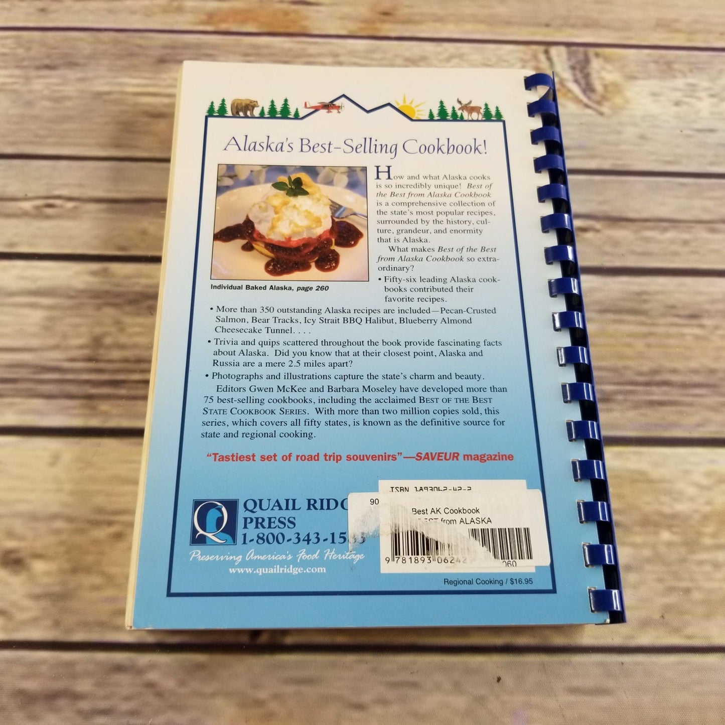 Vintage Cookbook Best of the Best from Alaska Favorite Recipes 1998 Quail Ridge Press Spiral Bound