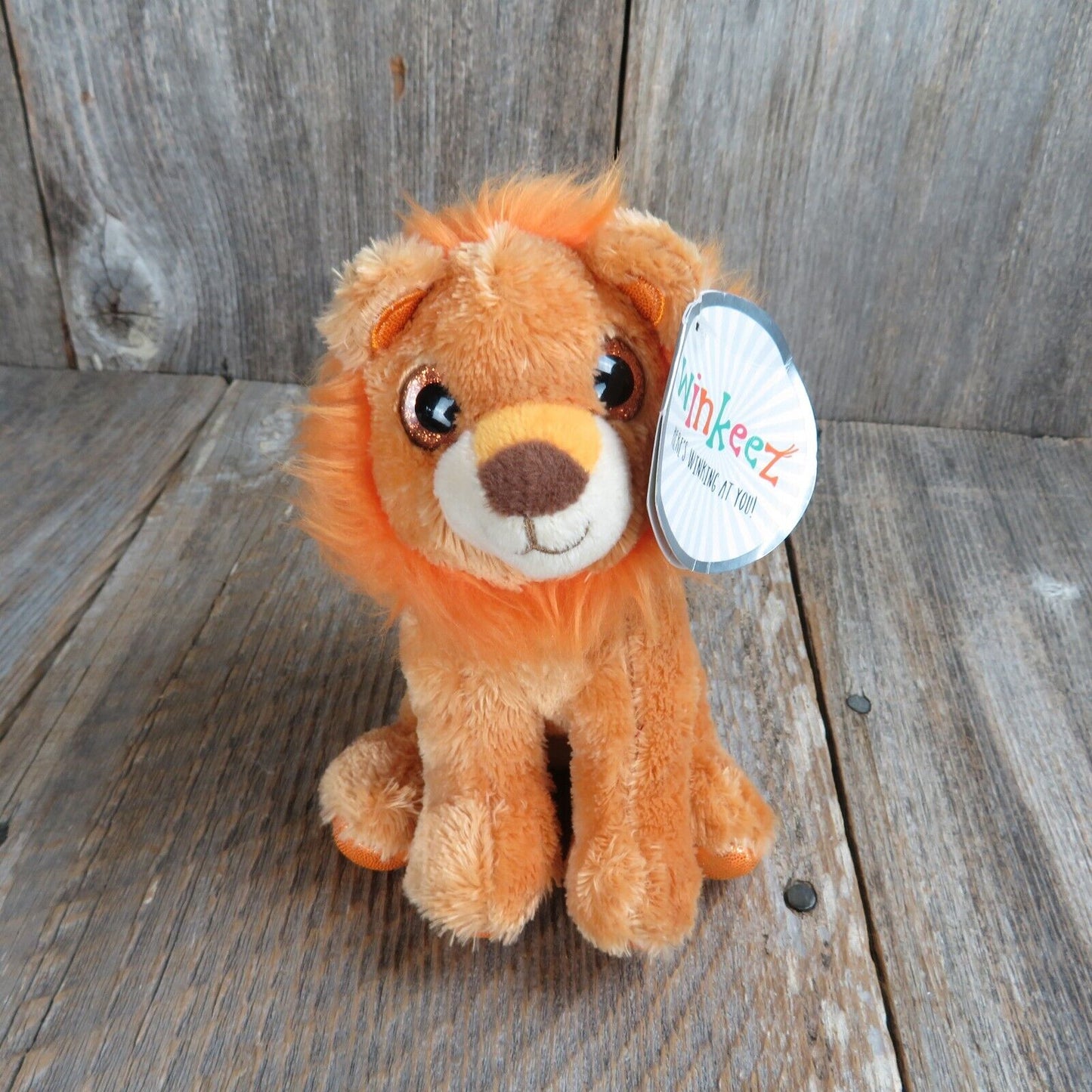 Lion Plush ASHER THE LION Winkeez Orange Sparkling Eyes Stuffed Animal 2021
