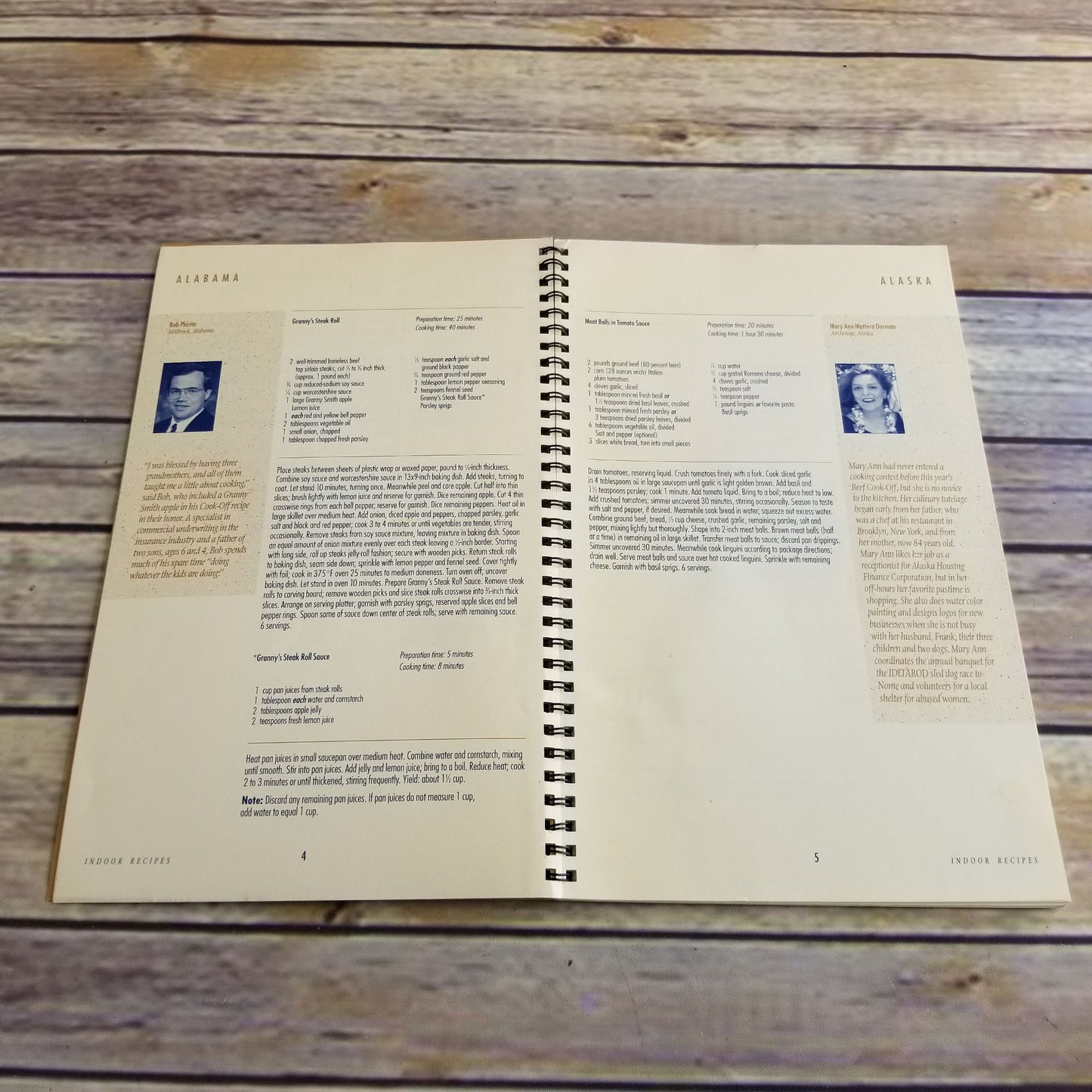 Vintage Beef Cookbook Best of Beef Recipes 1992 National Beef Cook Off Sacramento California Spiral Bound Paperback Promo Recipes