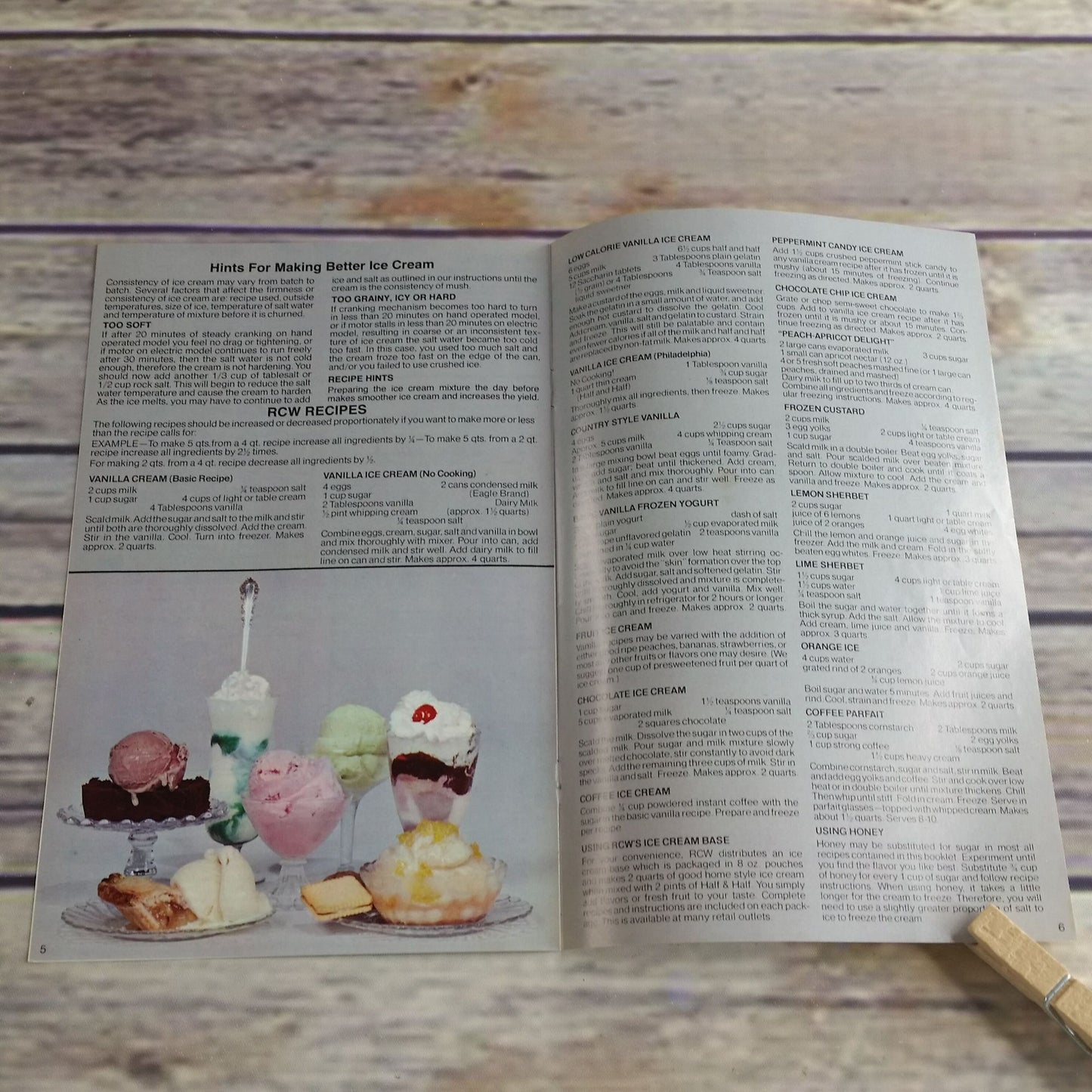 Vintage Cookbook Homemade Ice Cream and Other Frozen Desserts Recipes RCW Yum Yum Machine Paperback Booklet Pamphlet